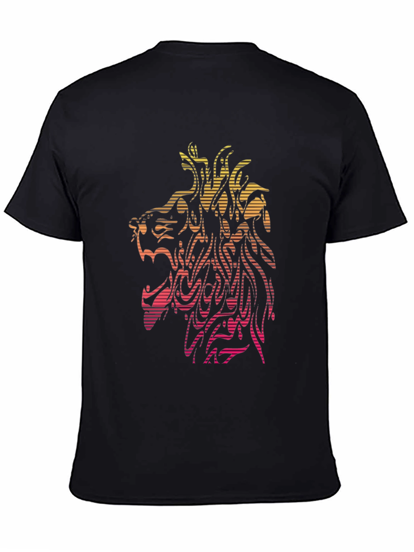 Lion Graphic Tee - Abstract Design