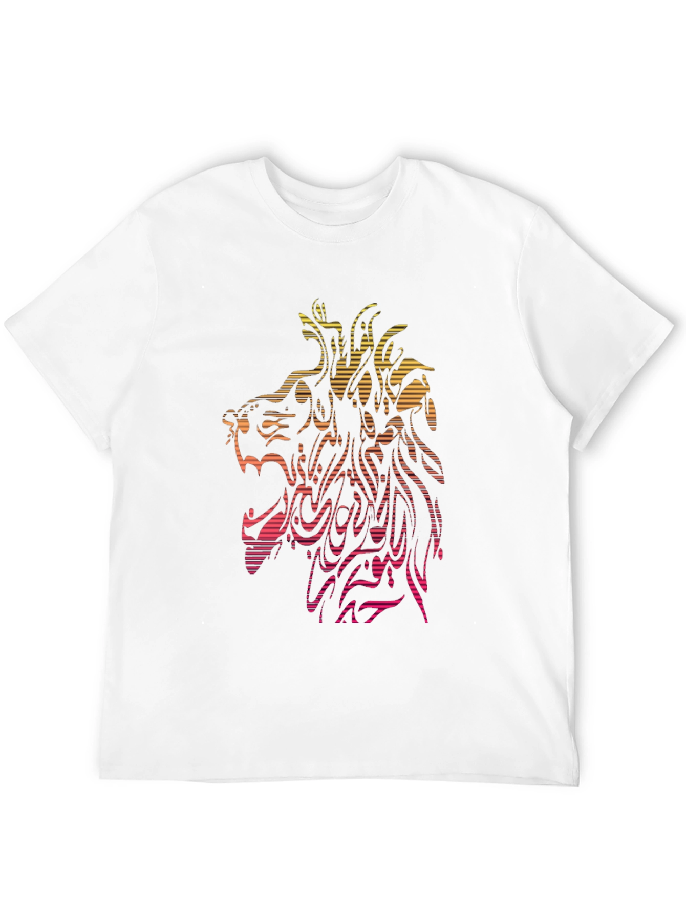 Lion Graphic Tee - Abstract Design