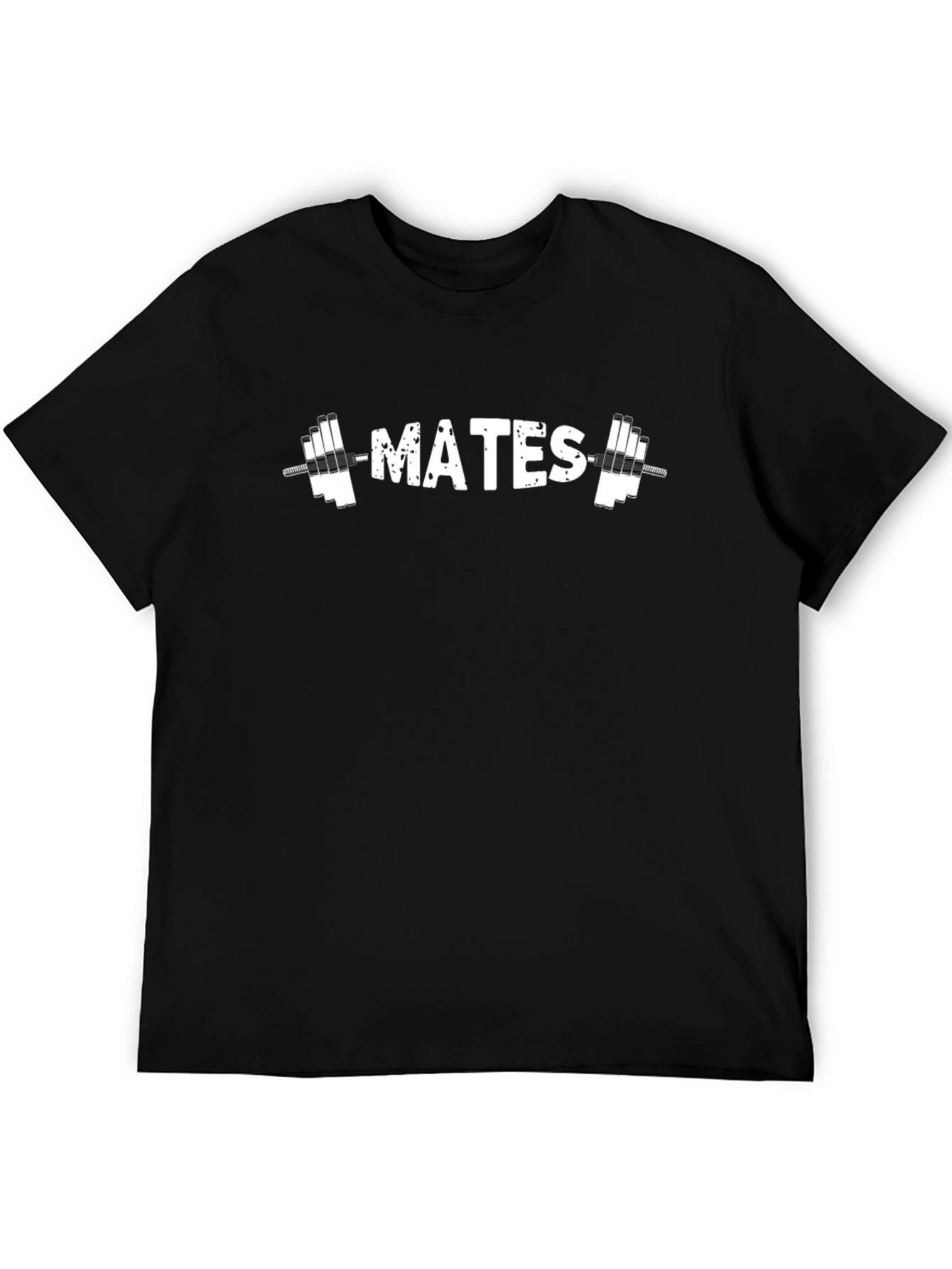 Gym Mates Graphic Tee - Black Cotton T-Shirt