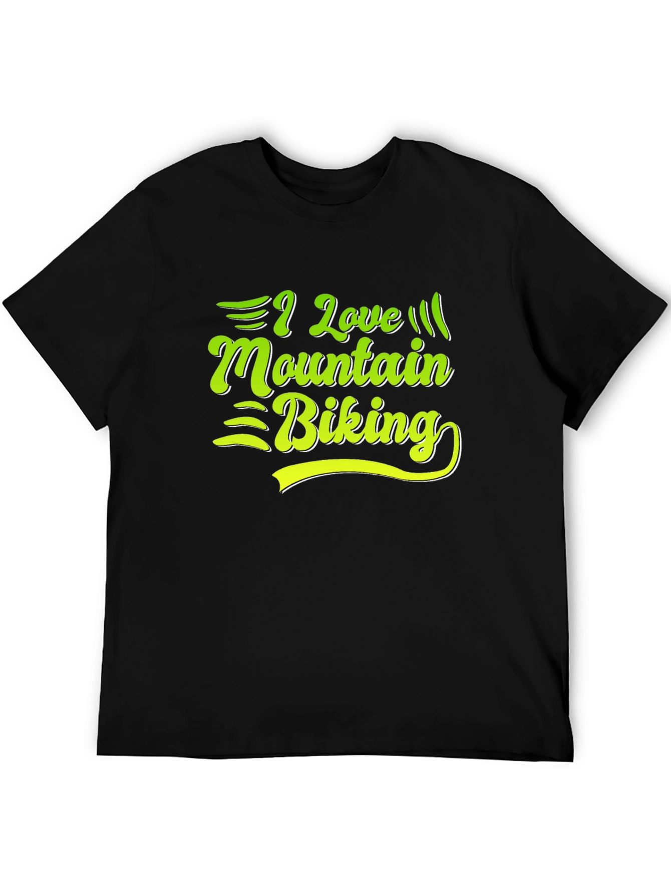 I Love Mountain Biking Graphic Tee - Black