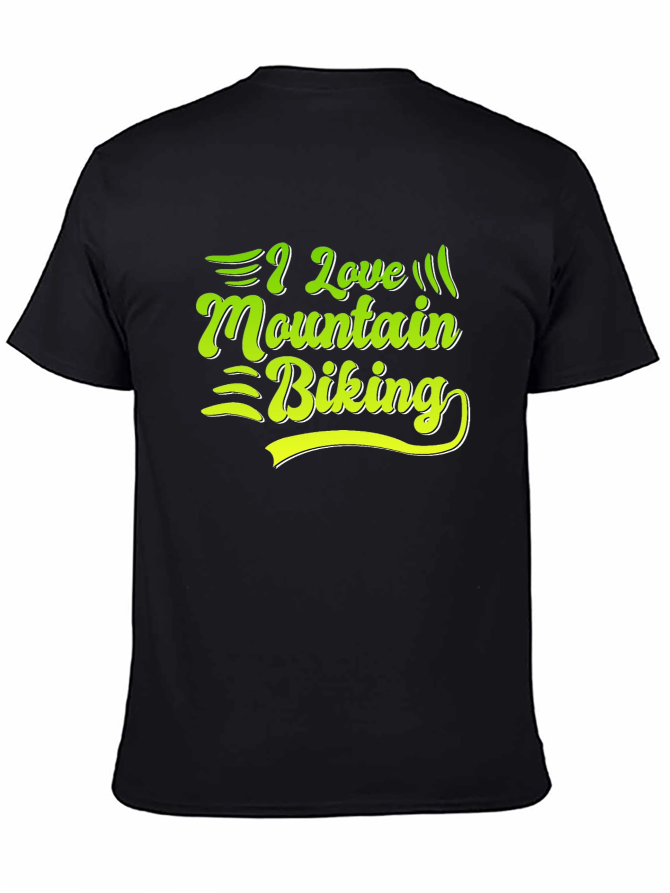 I Love Mountain Biking Graphic Tee - Black