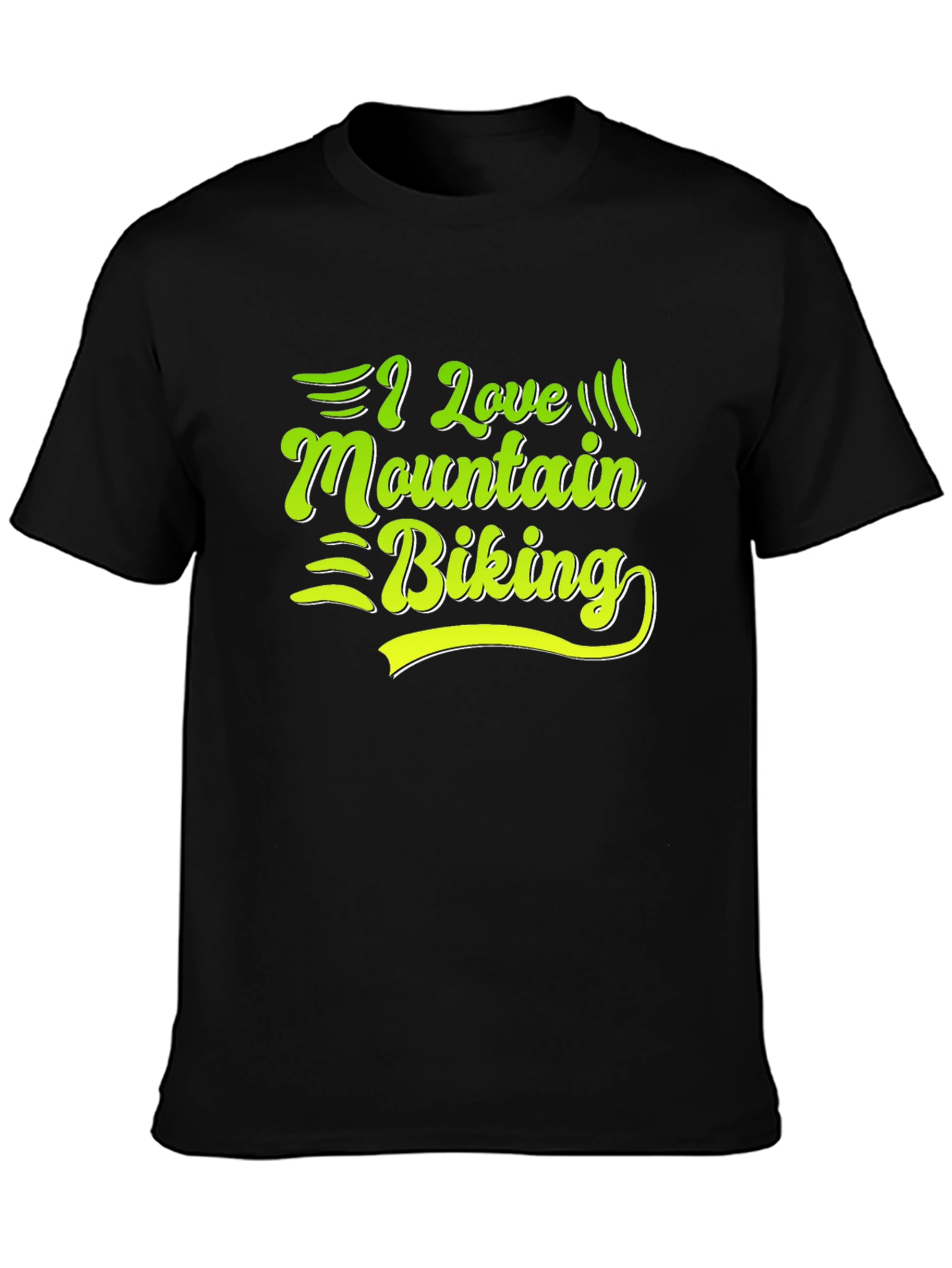 I Love Mountain Biking Graphic Tee - Black