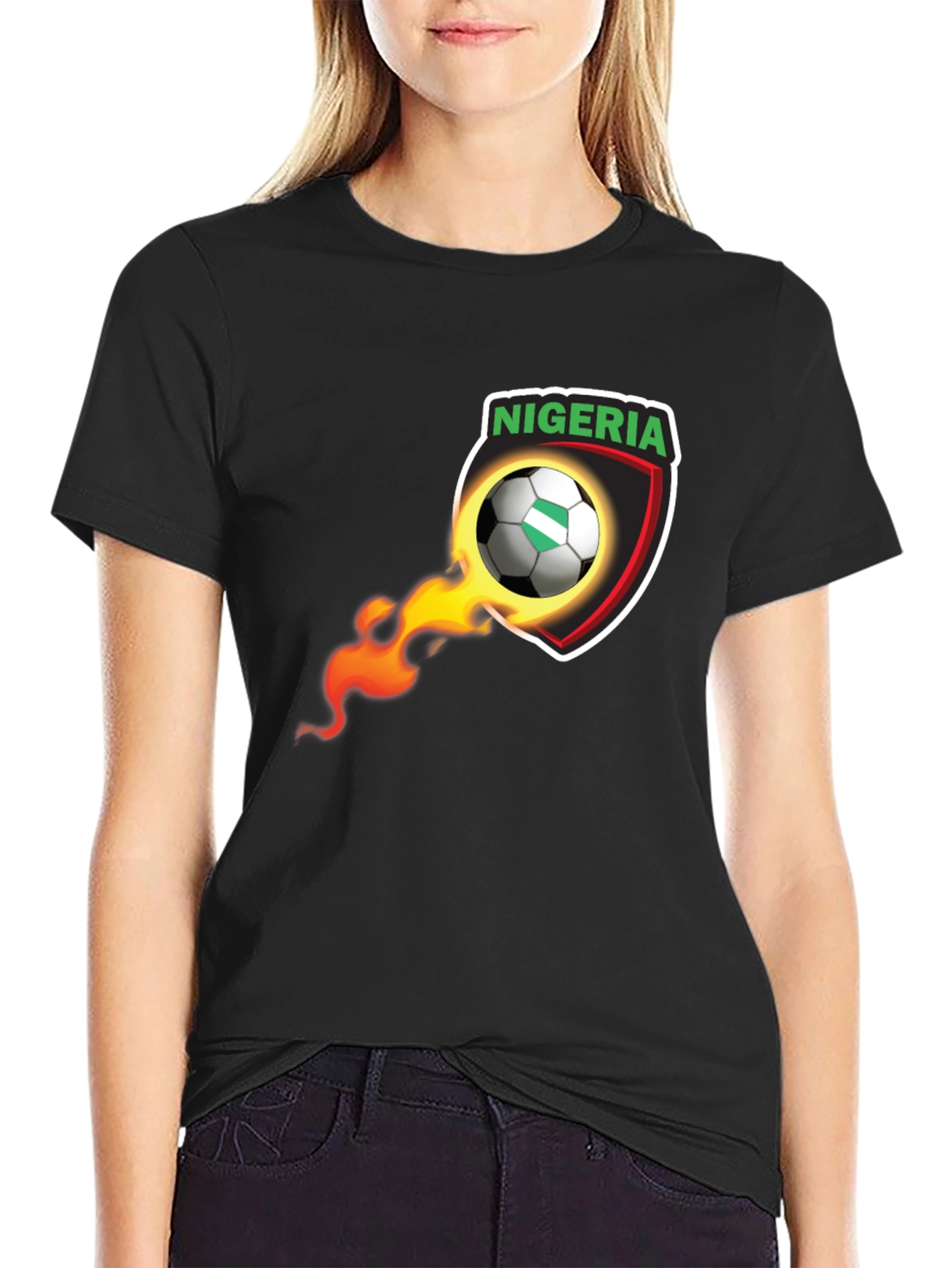 Nigeria Soccer Black T-Shirt