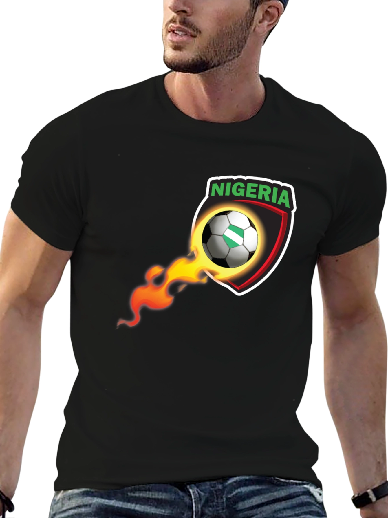 Nigeria Soccer Black T-Shirt