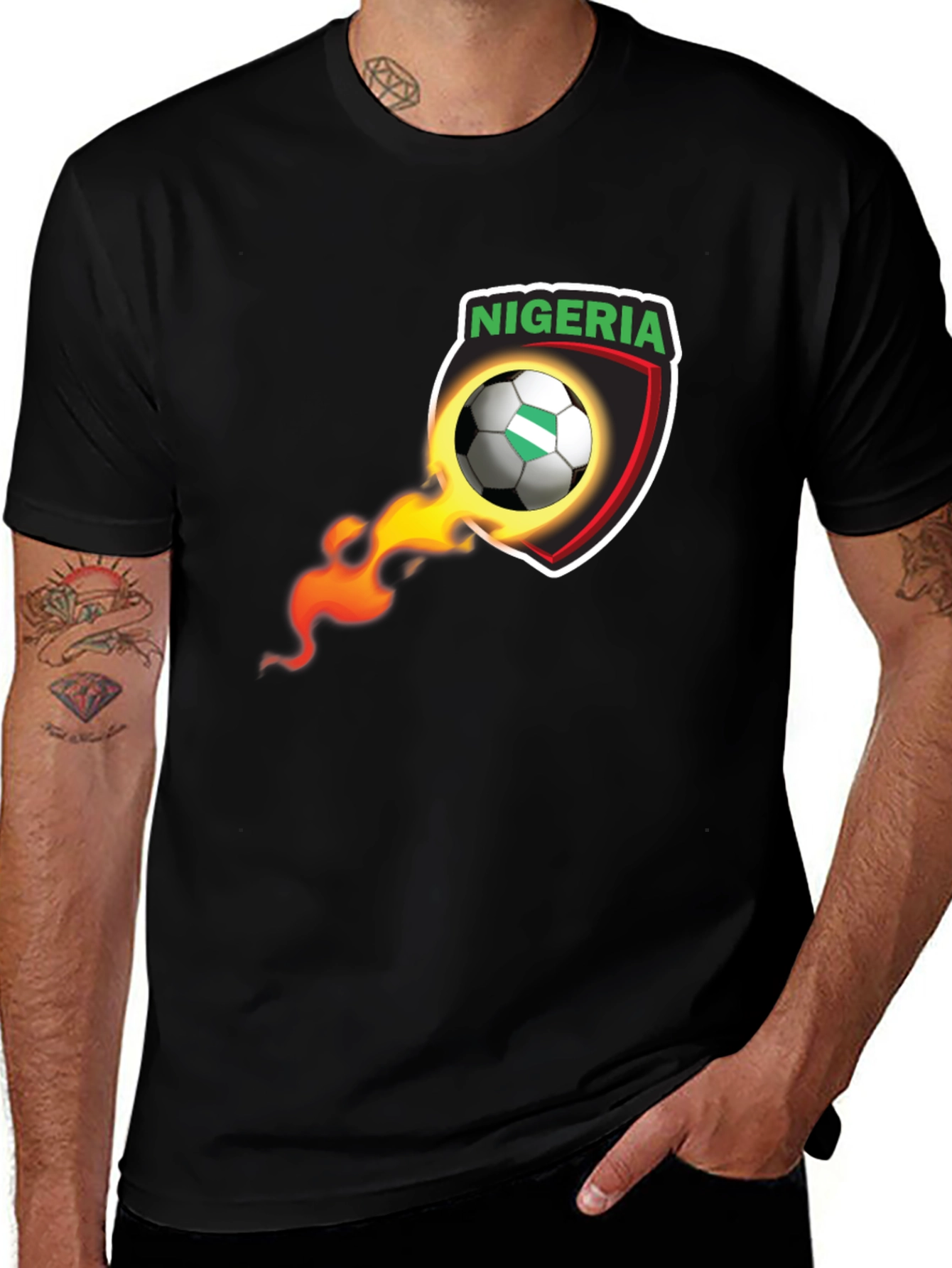 Nigeria Soccer Black T-Shirt