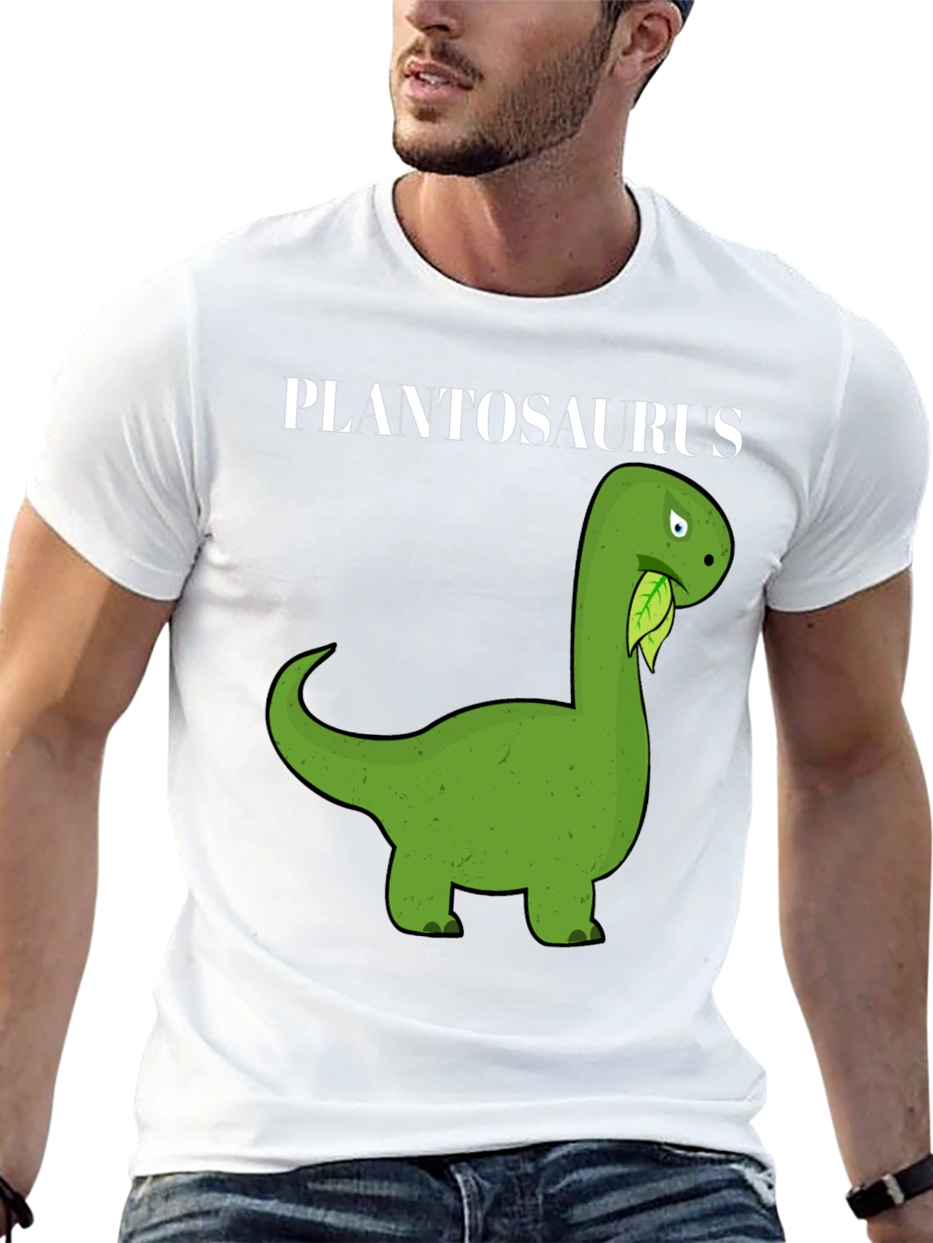 Plantosaurus Graphic Tee - Funny Vegan Dinosaur Shirt