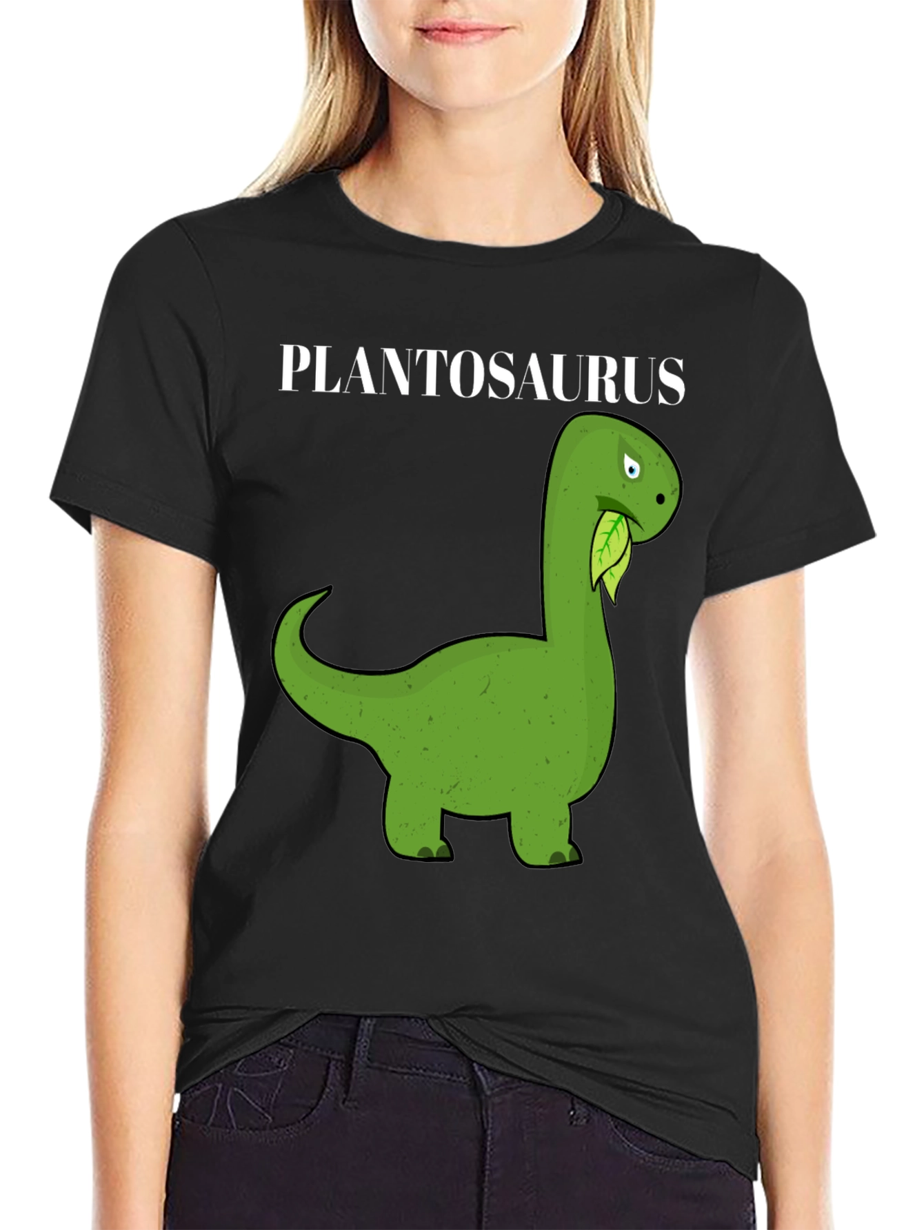 Plantosaurus Graphic Tee - Funny Vegan Dinosaur Shirt