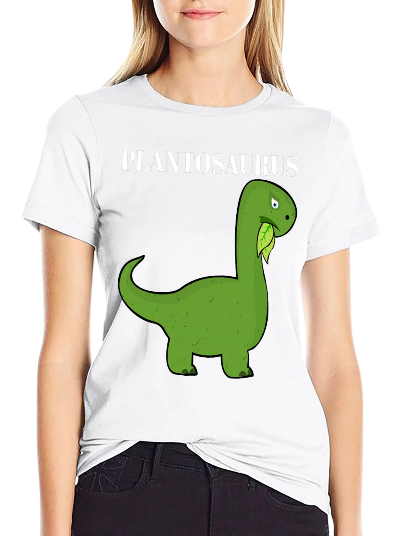 Plantosaurus Graphic Tee - Funny Vegan Dinosaur Shirt