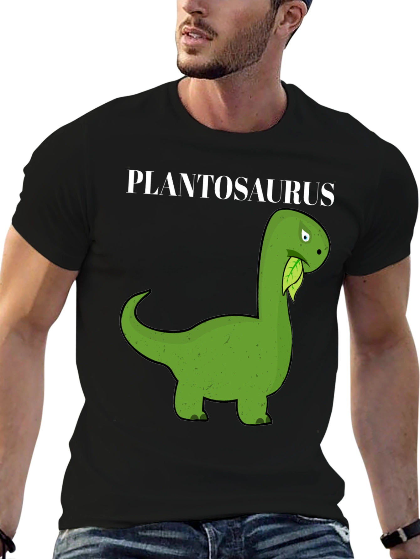 Plantosaurus Graphic Tee - Funny Vegan Dinosaur Shirt