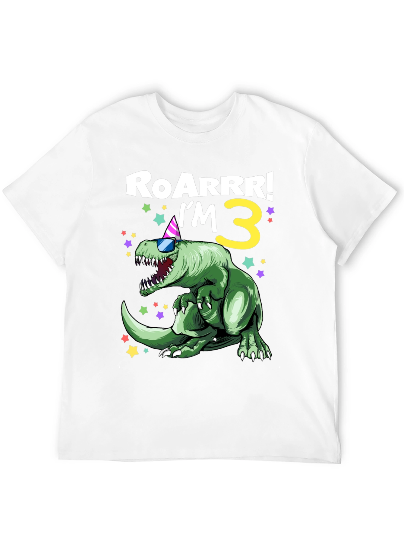 Roarrr! Im 3 Dinosaur Birthday Shirt