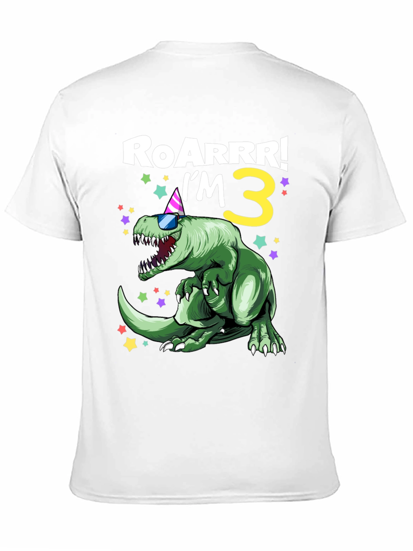 Roarrr! Im 3 Dinosaur Birthday Shirt
