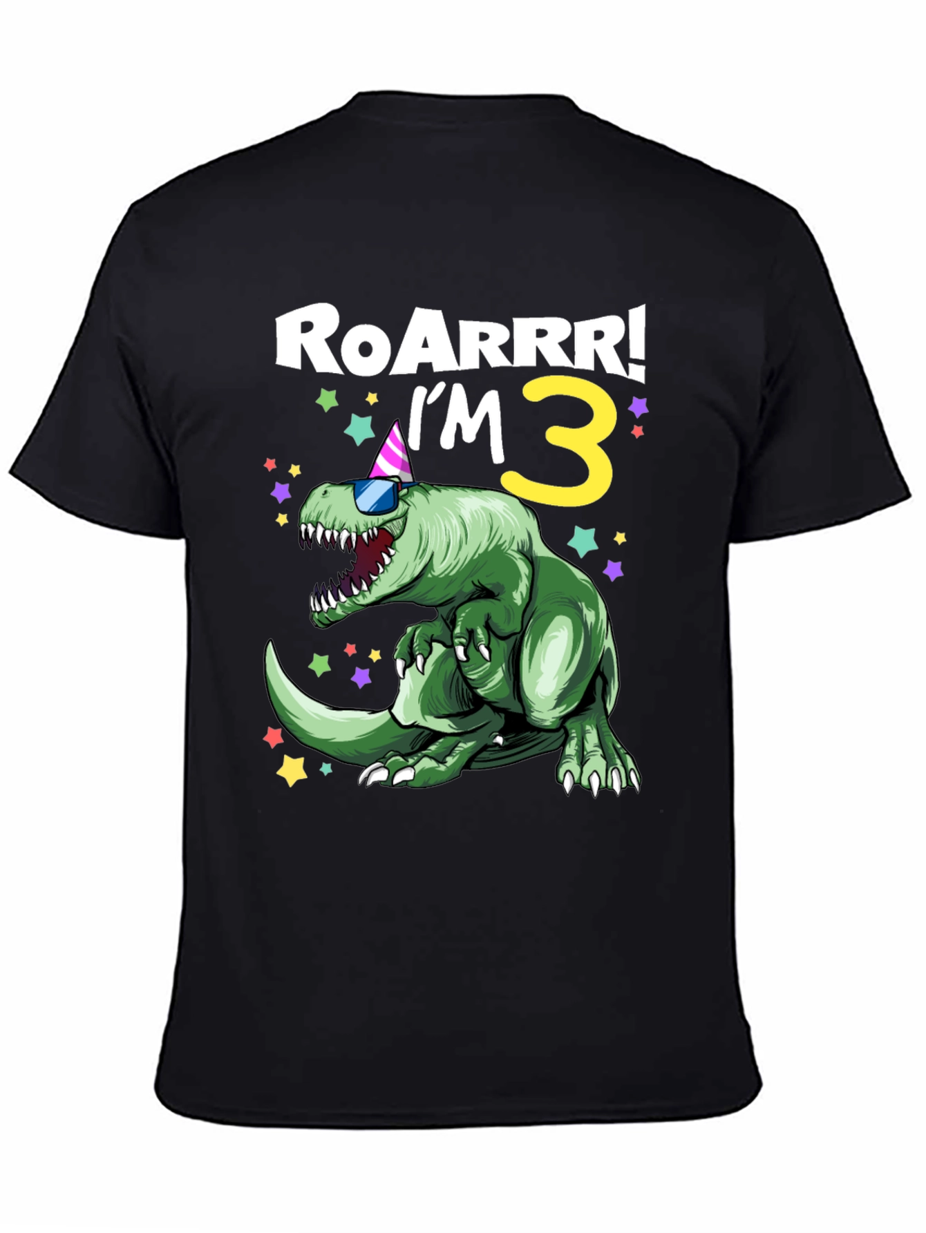 Roarrr! Im 3 Dinosaur Birthday Shirt