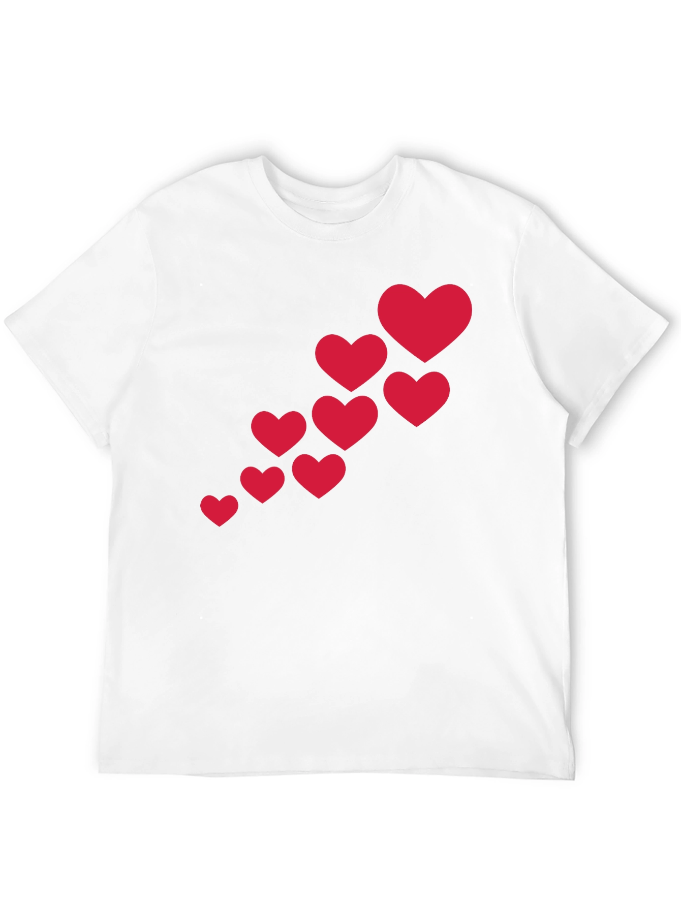 Heart Cascade Black T-Shirt