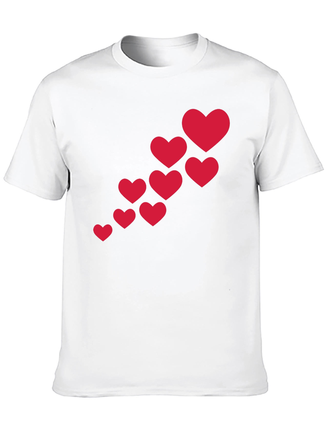 Heart Cascade Black T-Shirt