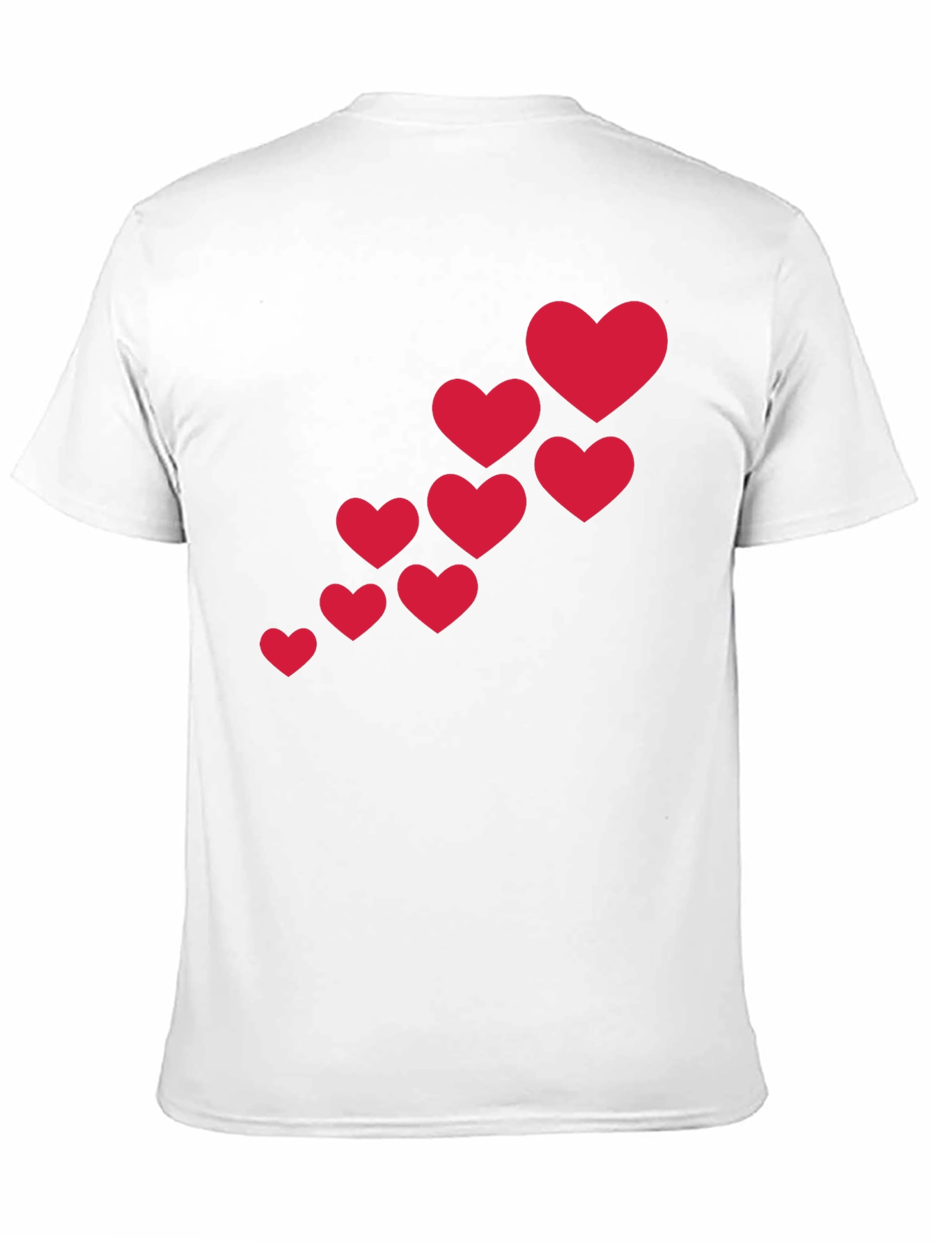 Heart Cascade Black T-Shirt