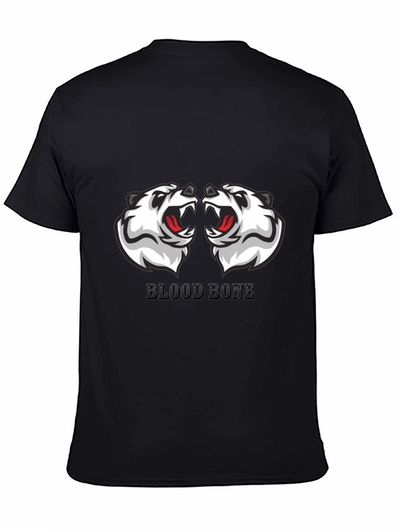 Mens Black Graphic Tee - Blood Bone Design