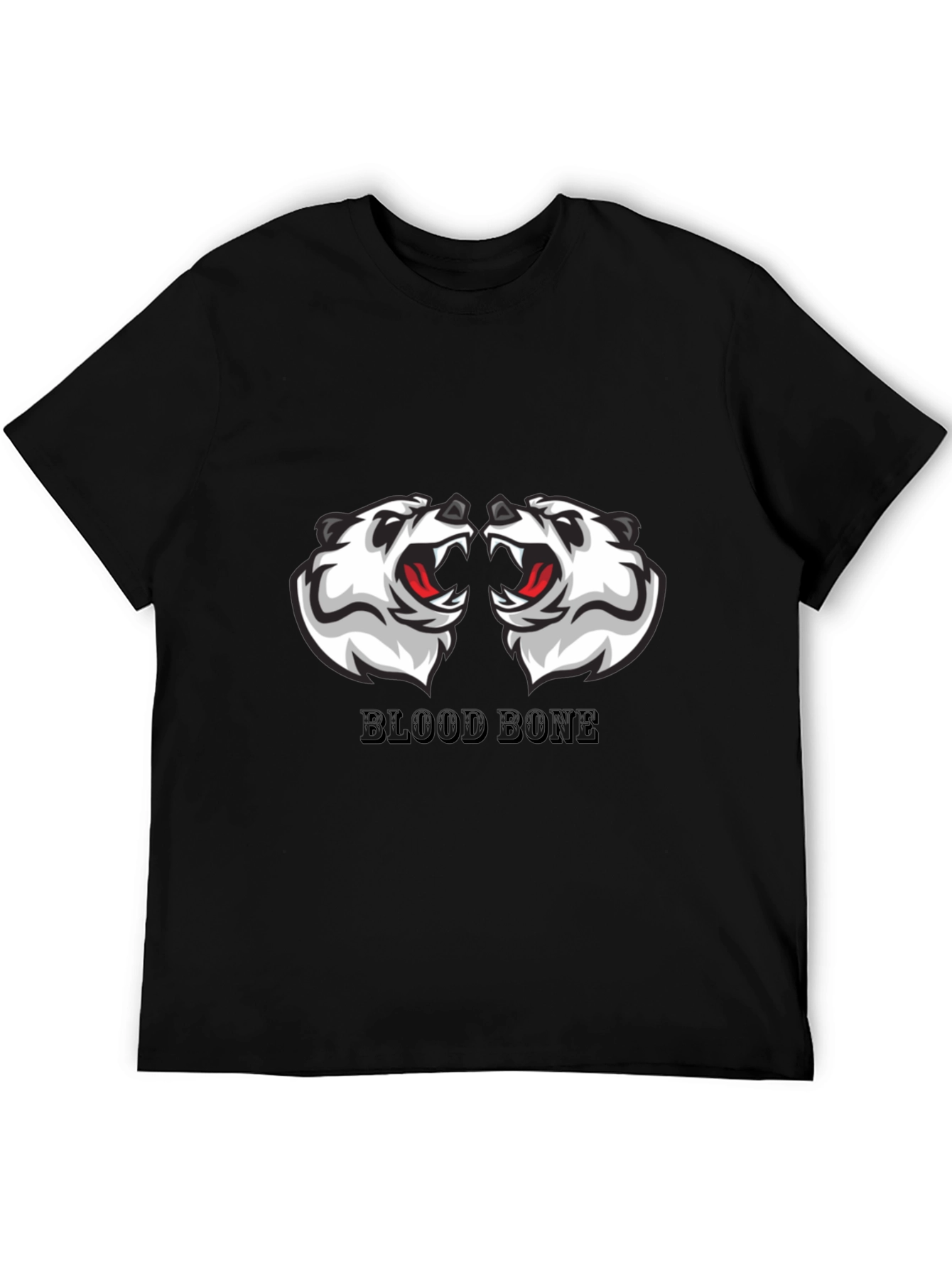 Mens Black Graphic Tee - Blood Bone Design