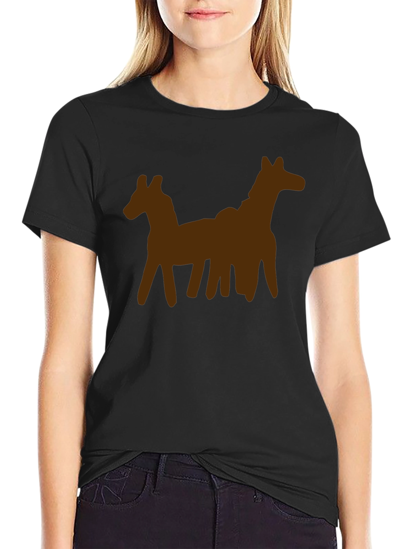 Unique Two-Horse Graphic Tee - Casual Style