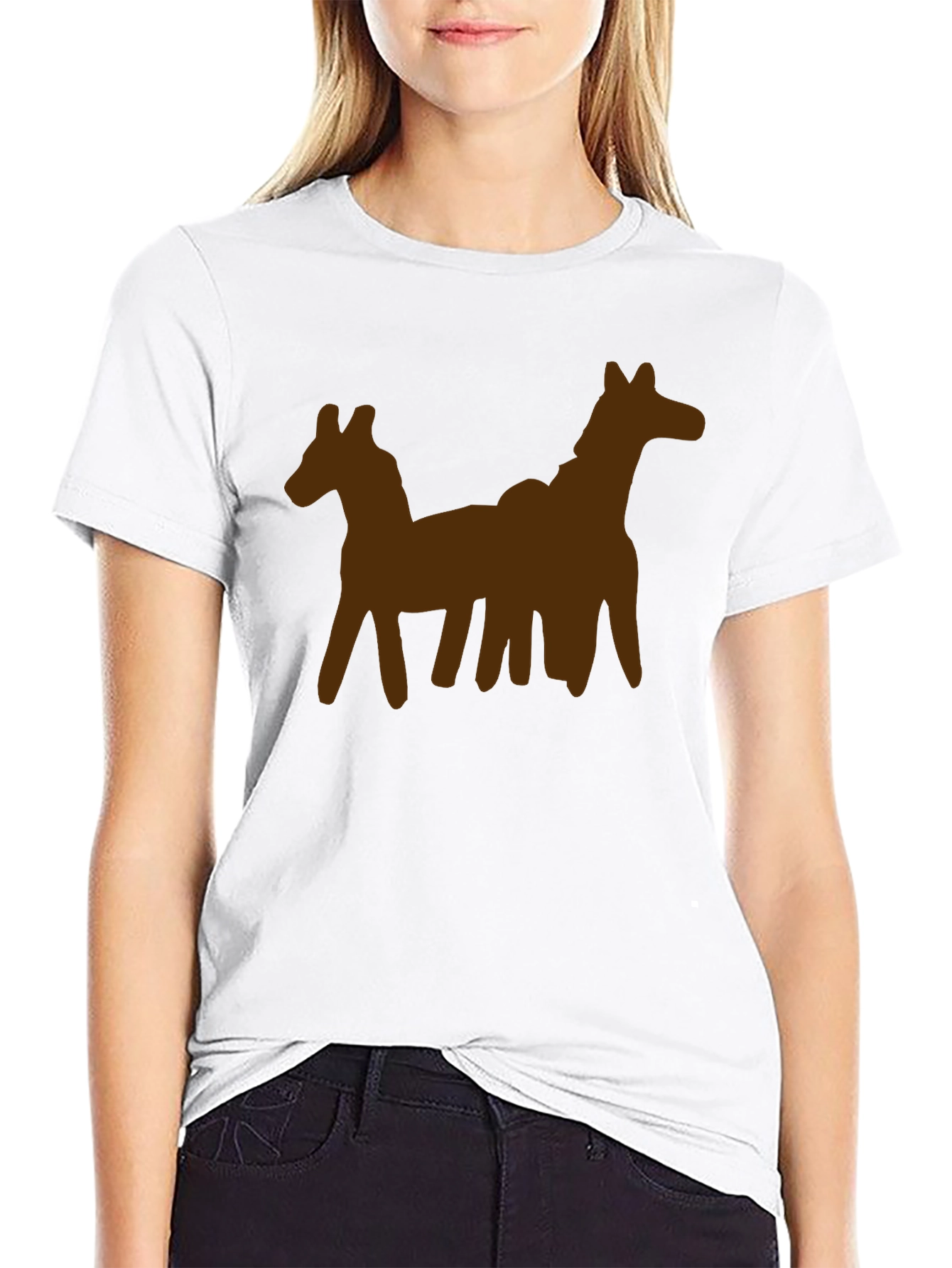 Unique Two-Horse Graphic Tee - Casual Style