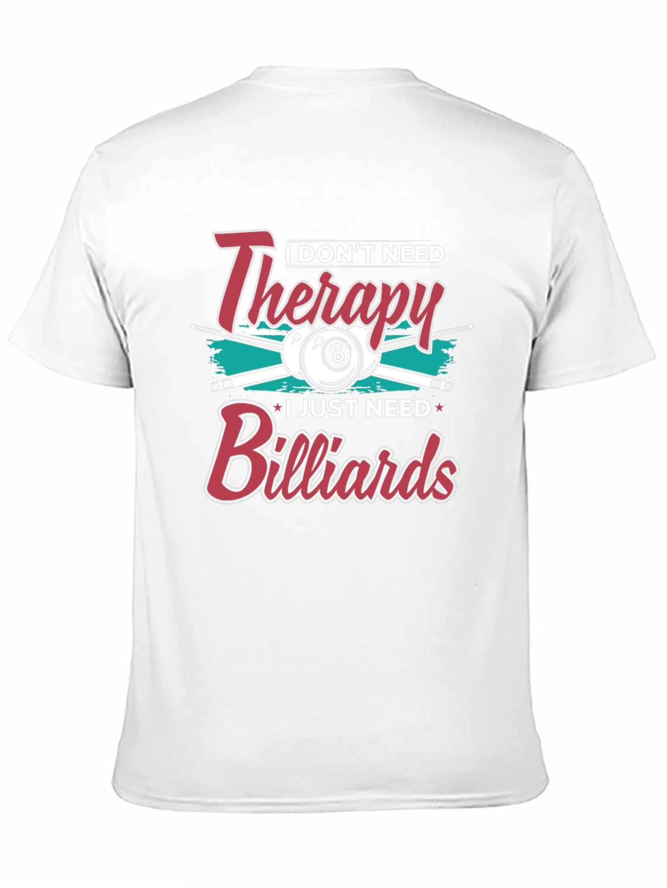 Billiards Therapy Graphic Tee - Black T-Shirt