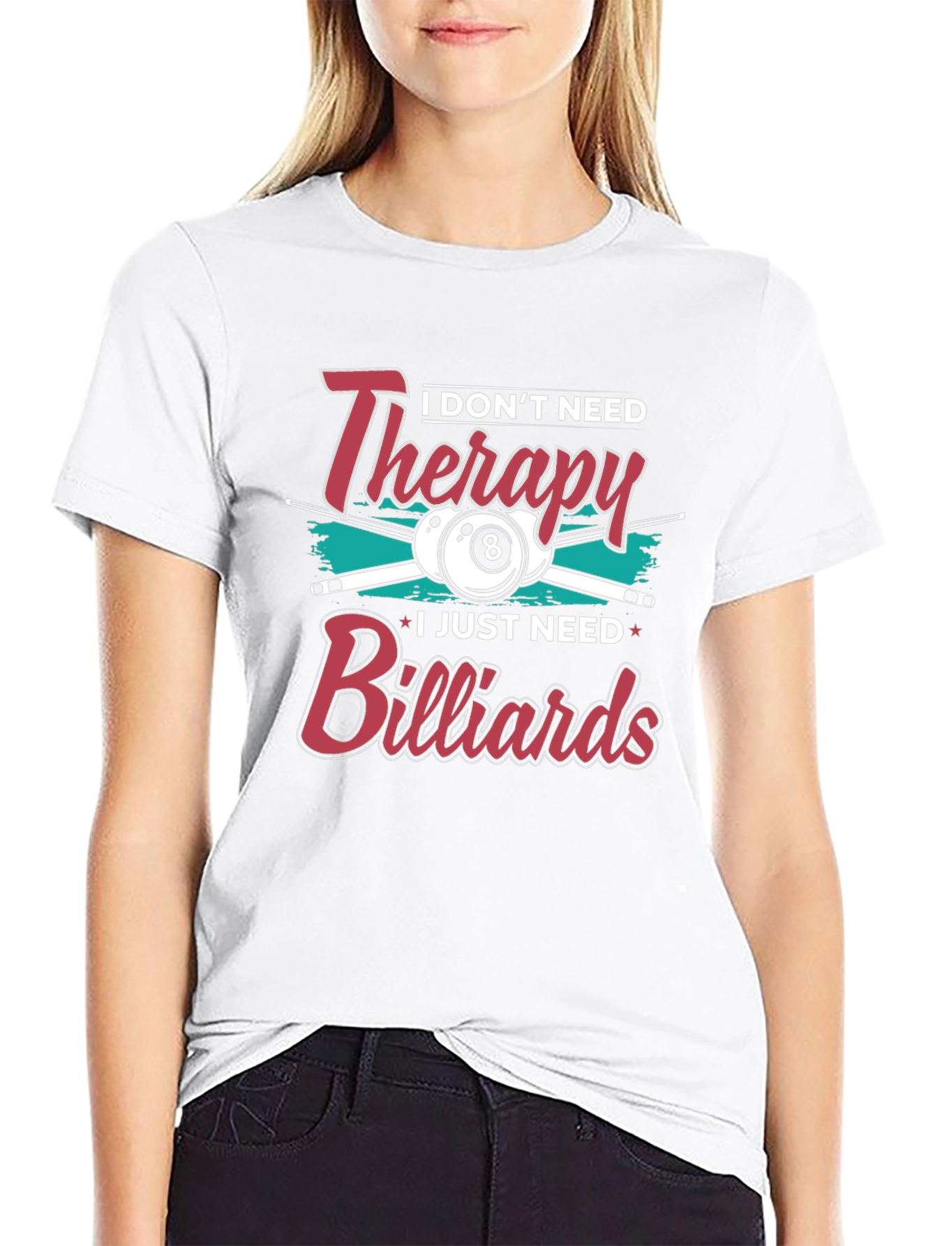 Billiards Therapy Graphic Tee - Black T-Shirt