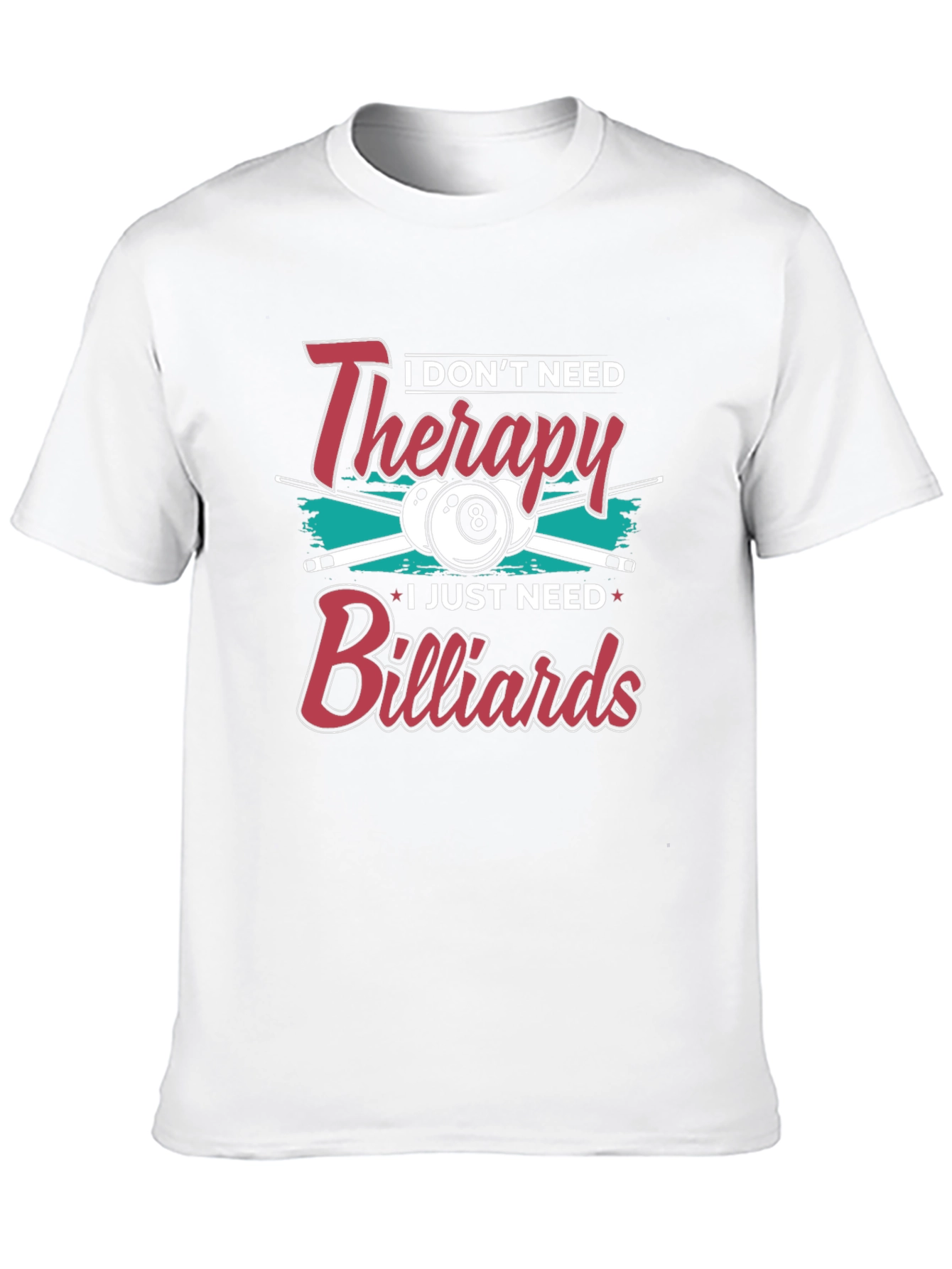 Billiards Therapy Graphic Tee - Black T-Shirt