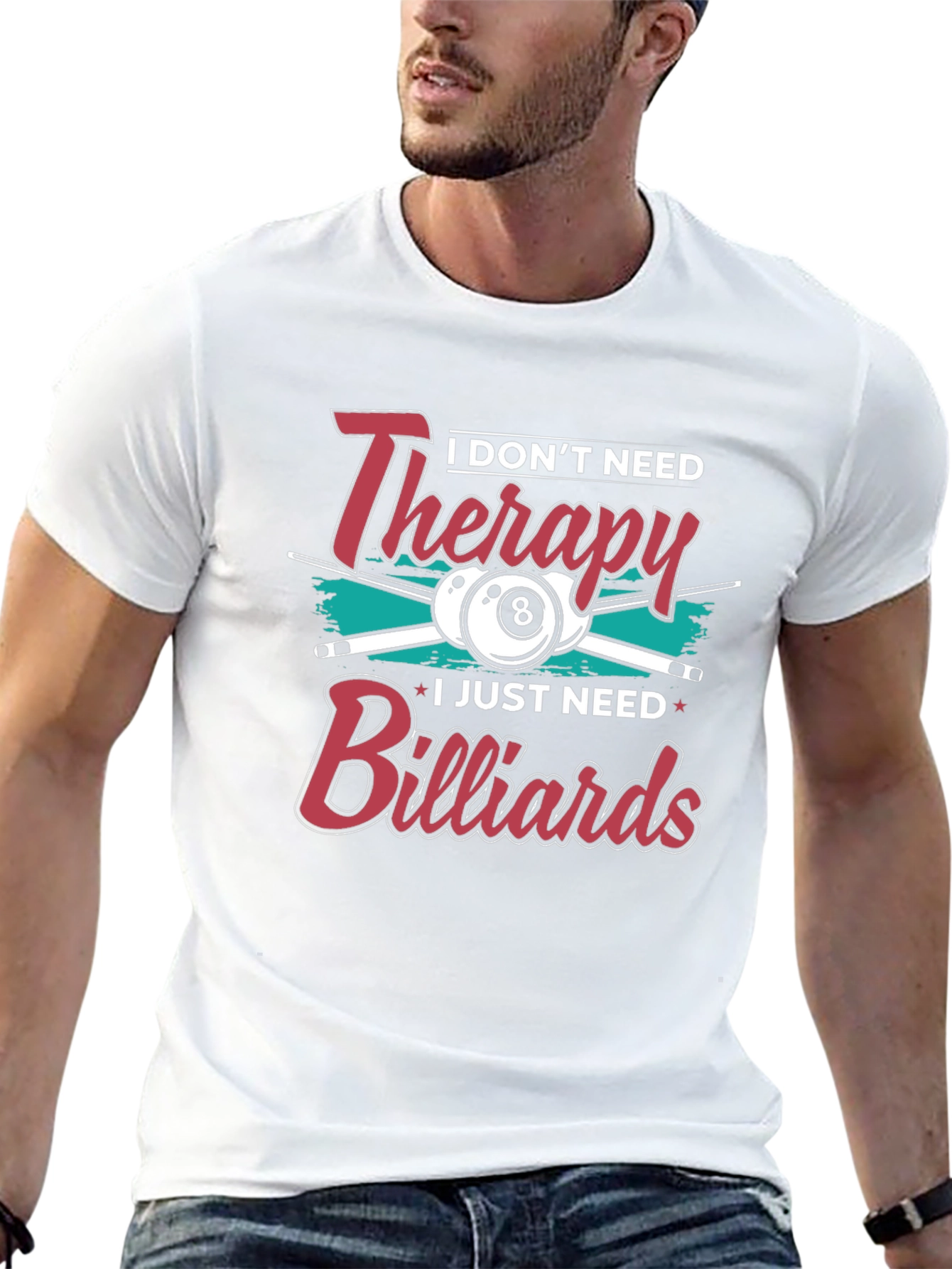 Billiards Therapy Graphic Tee - Black T-Shirt