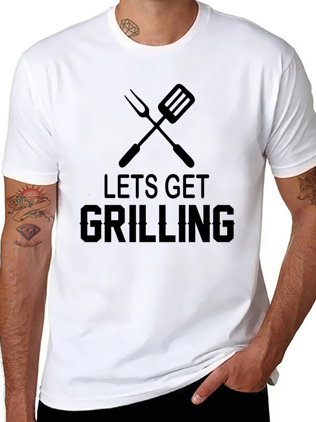 Lets Get Grilling Black T-Shirt