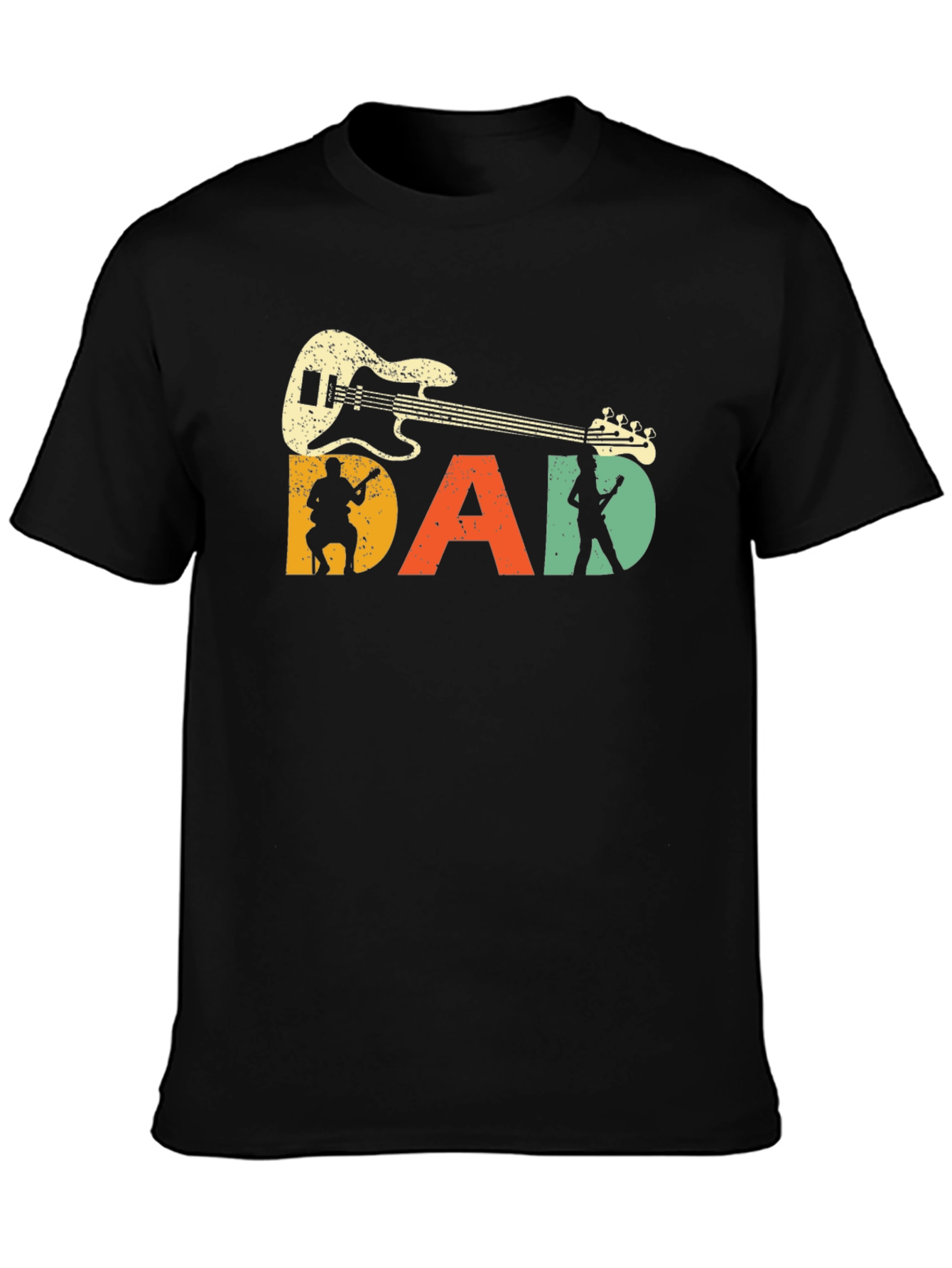 Retro Guitar Dad T-Shirt - Musician Fathers Day Gift