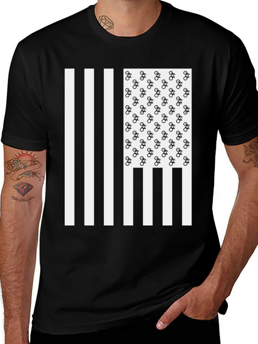 American Flag Bike T-Shirt