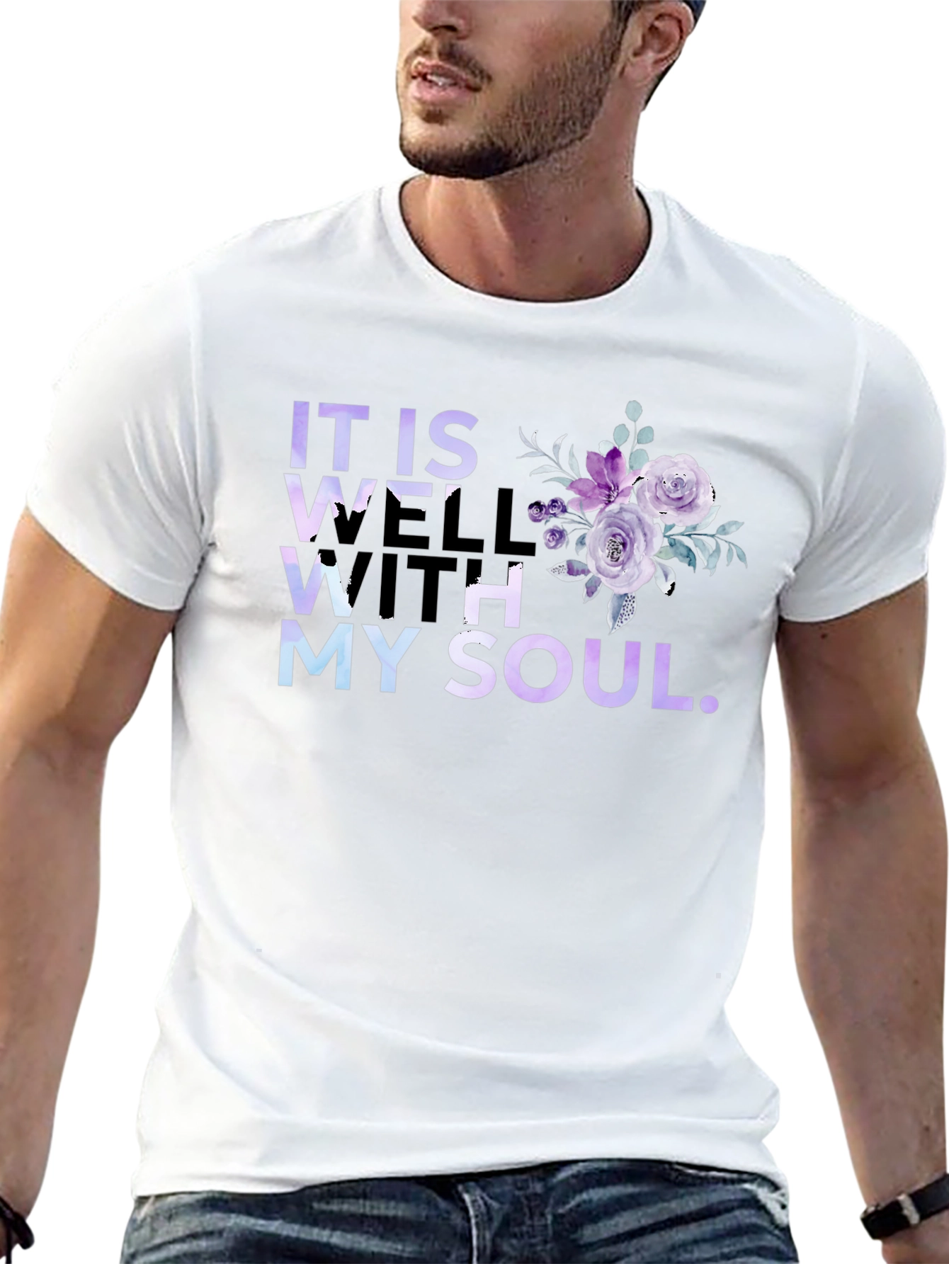 It Is Well With My Soul Floral T-Shirt
