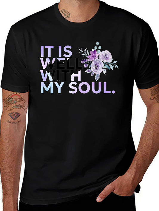 It Is Well With My Soul Floral T-Shirt