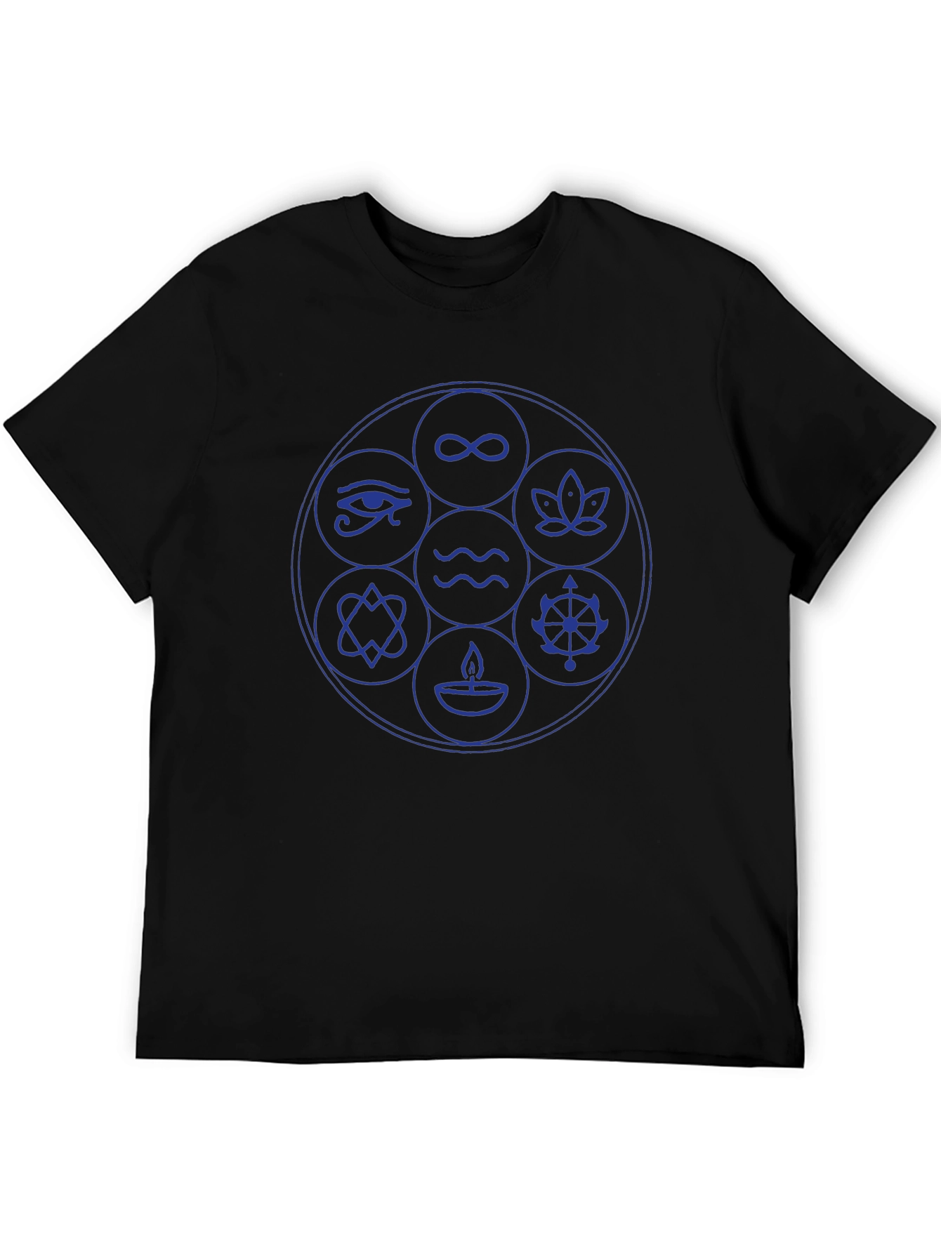 Mystic Symbols Graphic T-Shirt - Black