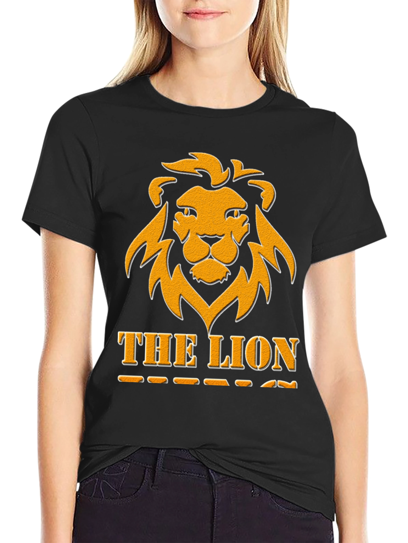 The Lion Graphic Tee - Bold Black T-Shirt
