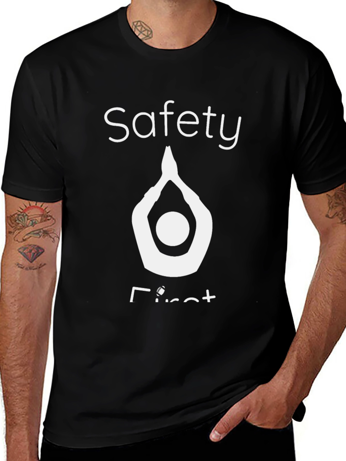 Safety First Graphic Tee - Black