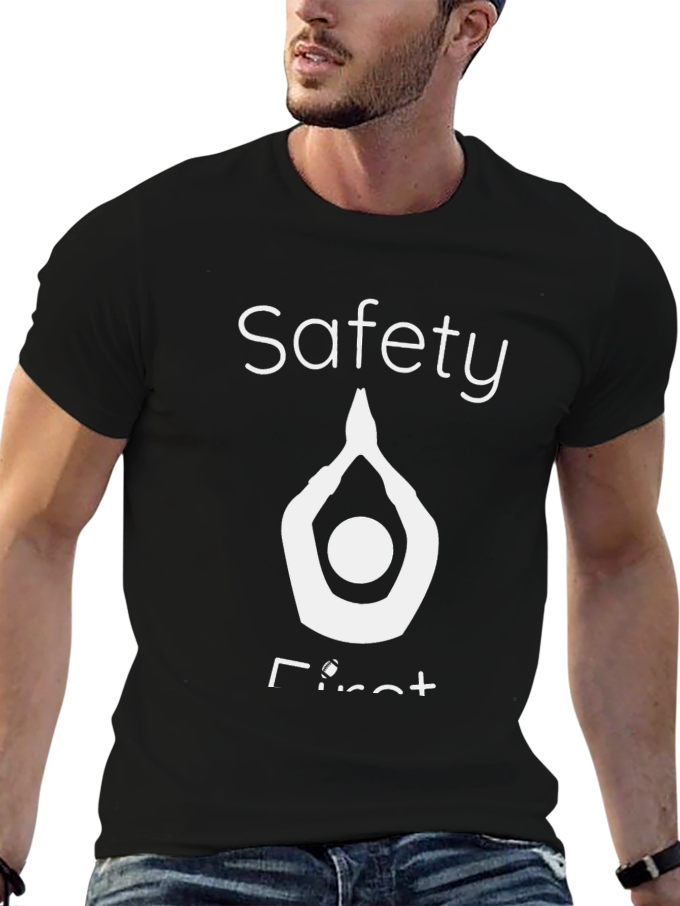 Safety First Graphic Tee - Black