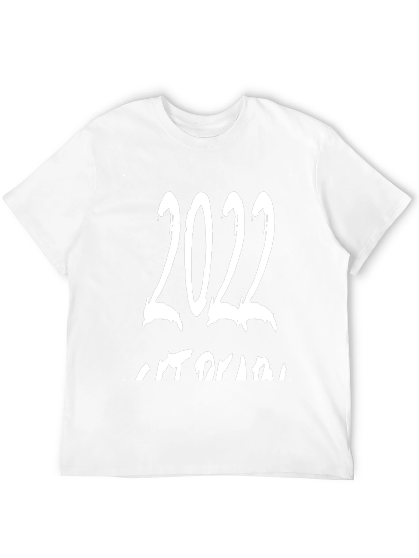 2022 Graphic Print Mens Black T-Shirt
