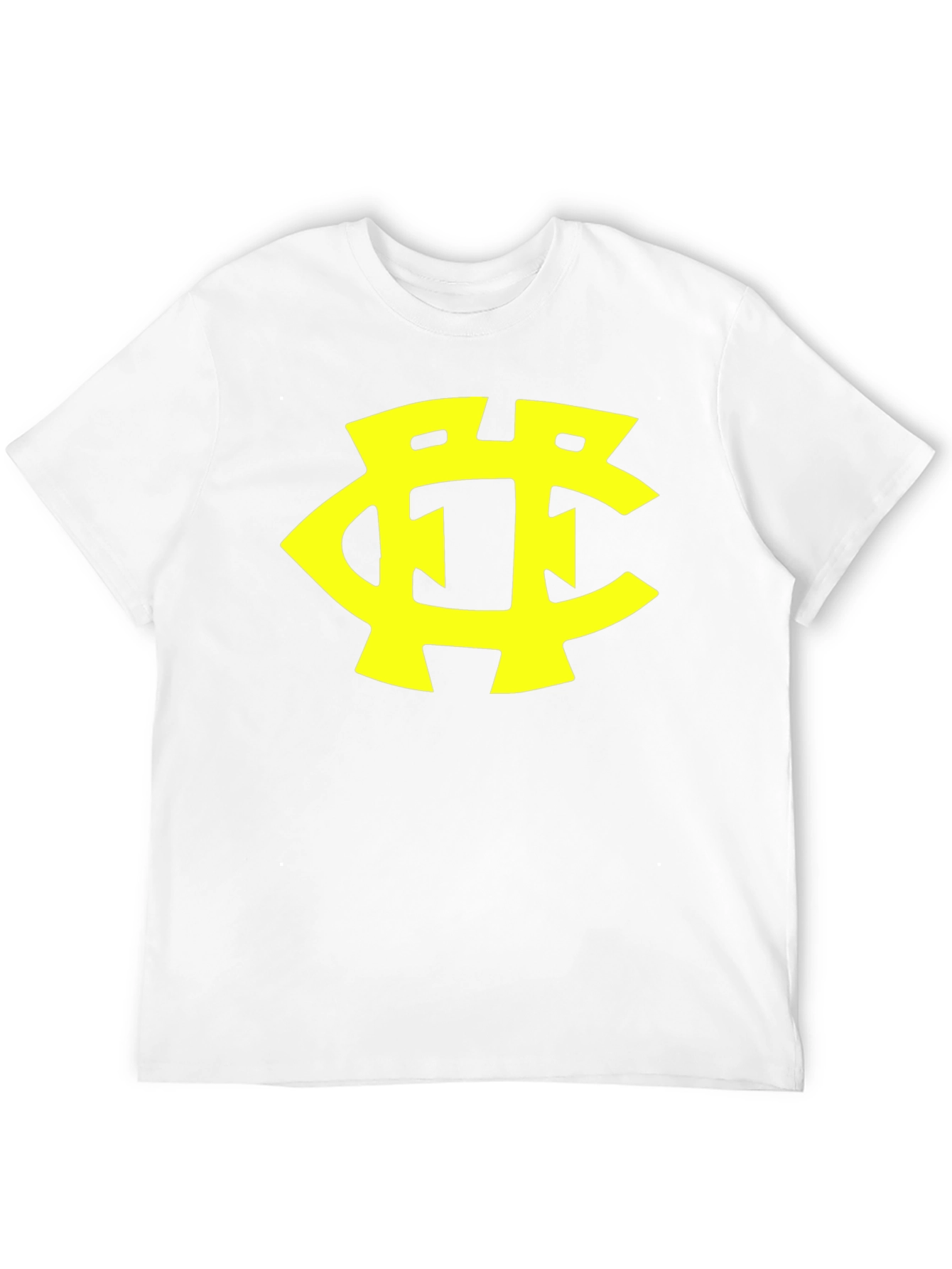 Black T-Shirt with Yellow Initial Logo Design