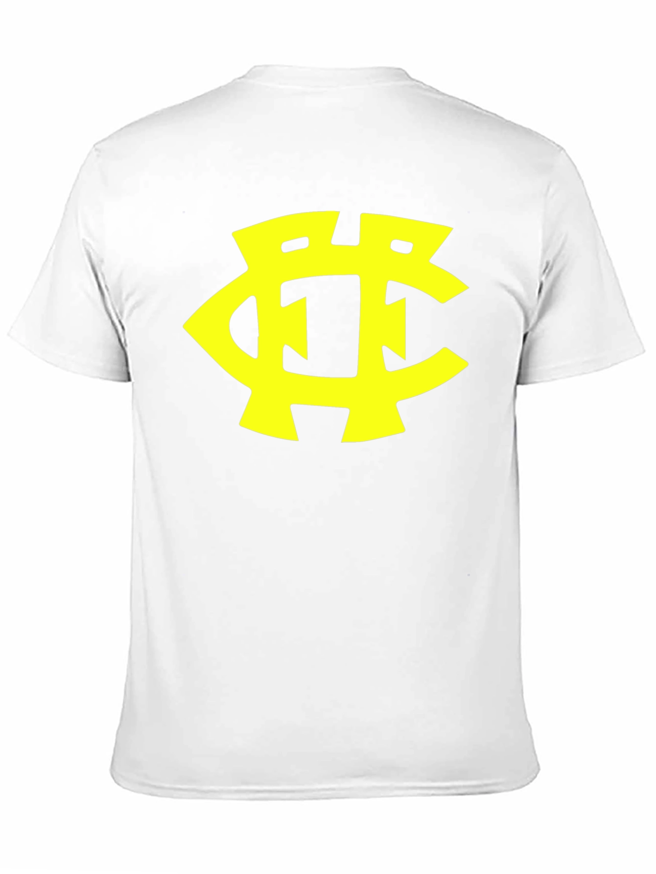 Black T-Shirt with Yellow Initial Logo Design