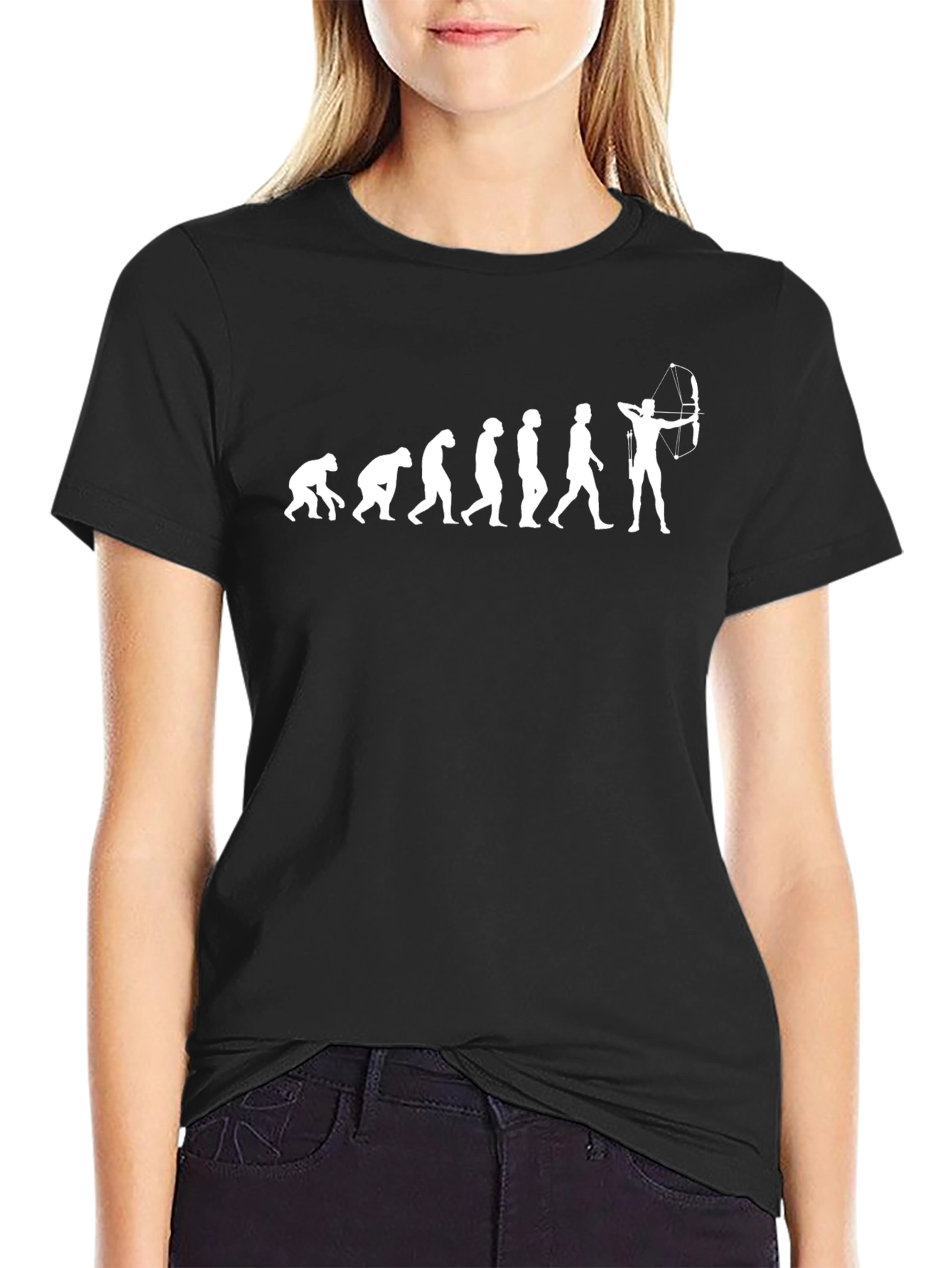 Evolution of Archery T-Shirt - Black Cotton Tee