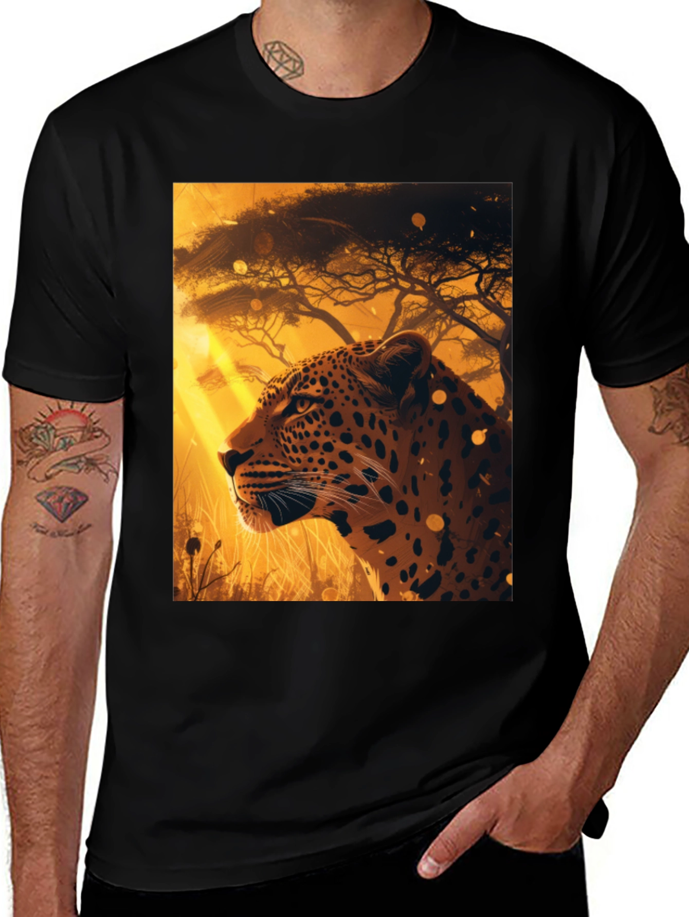 Leopard Graphic Tee - Wildlife Print