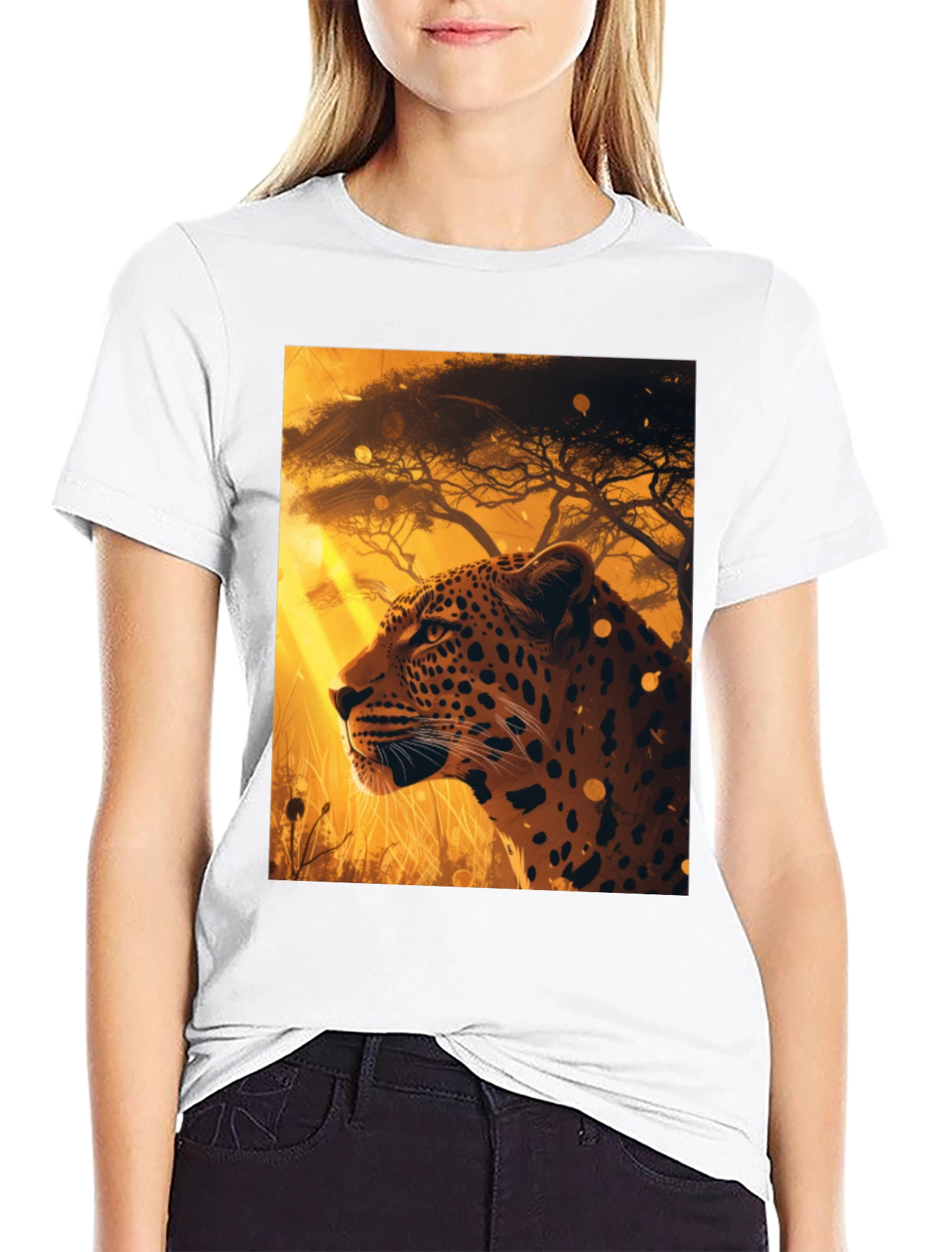 Leopard Graphic Tee - Wildlife Print