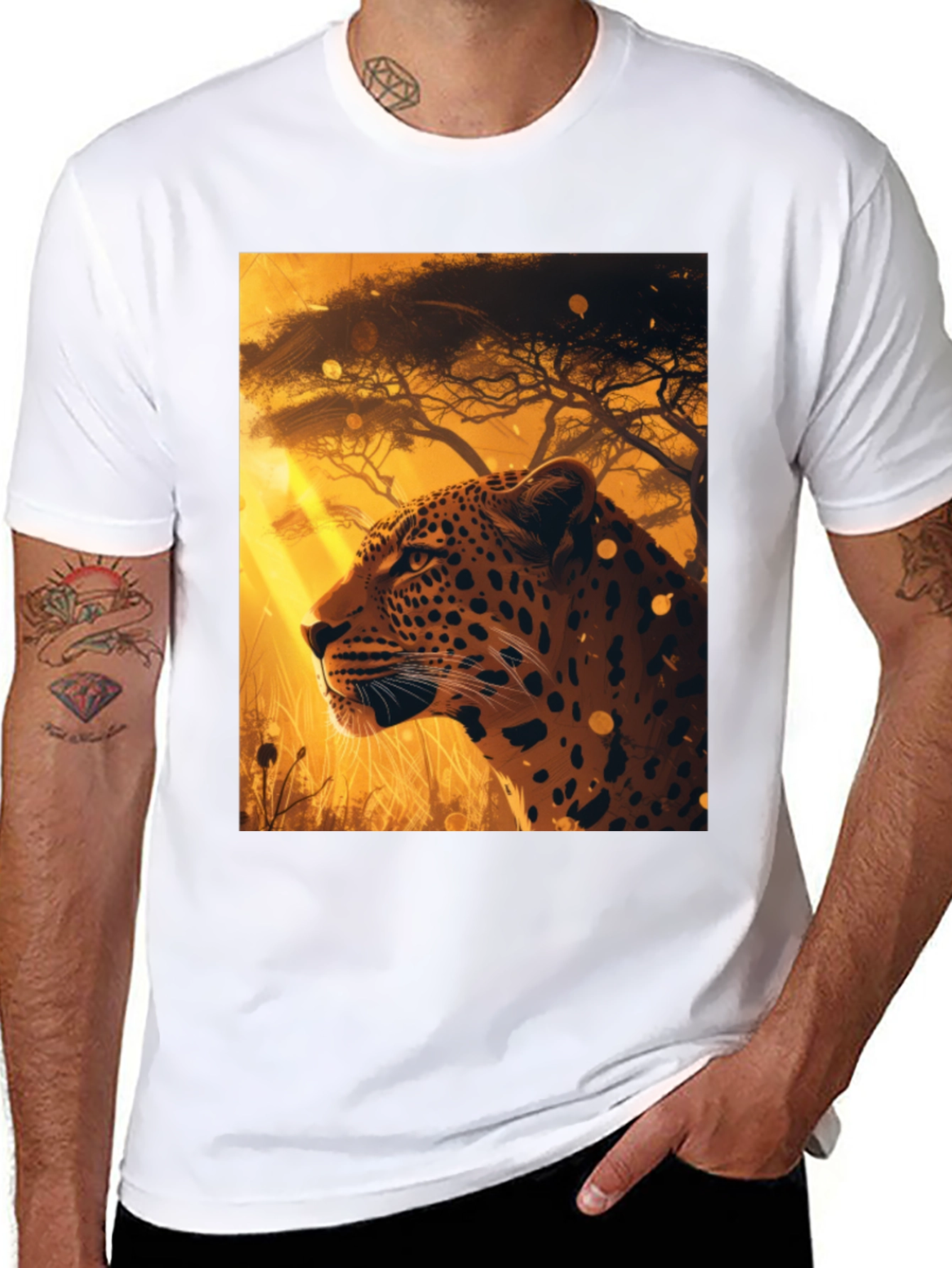 Leopard Graphic Tee - Wildlife Print