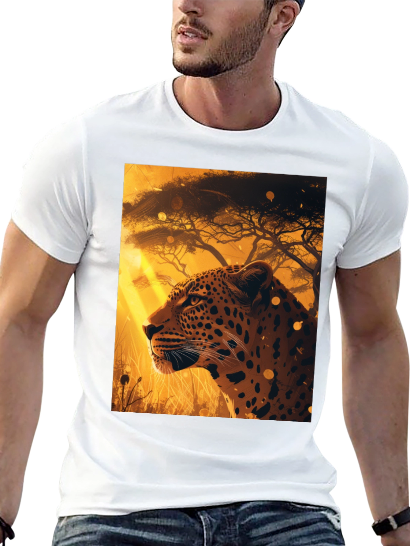 Leopard Graphic Tee - Wildlife Print
