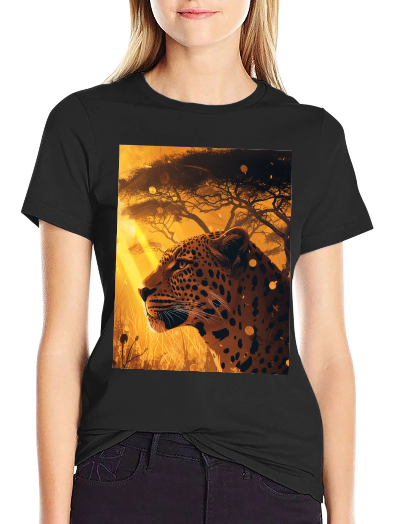 Leopard Graphic Tee - Wildlife Print