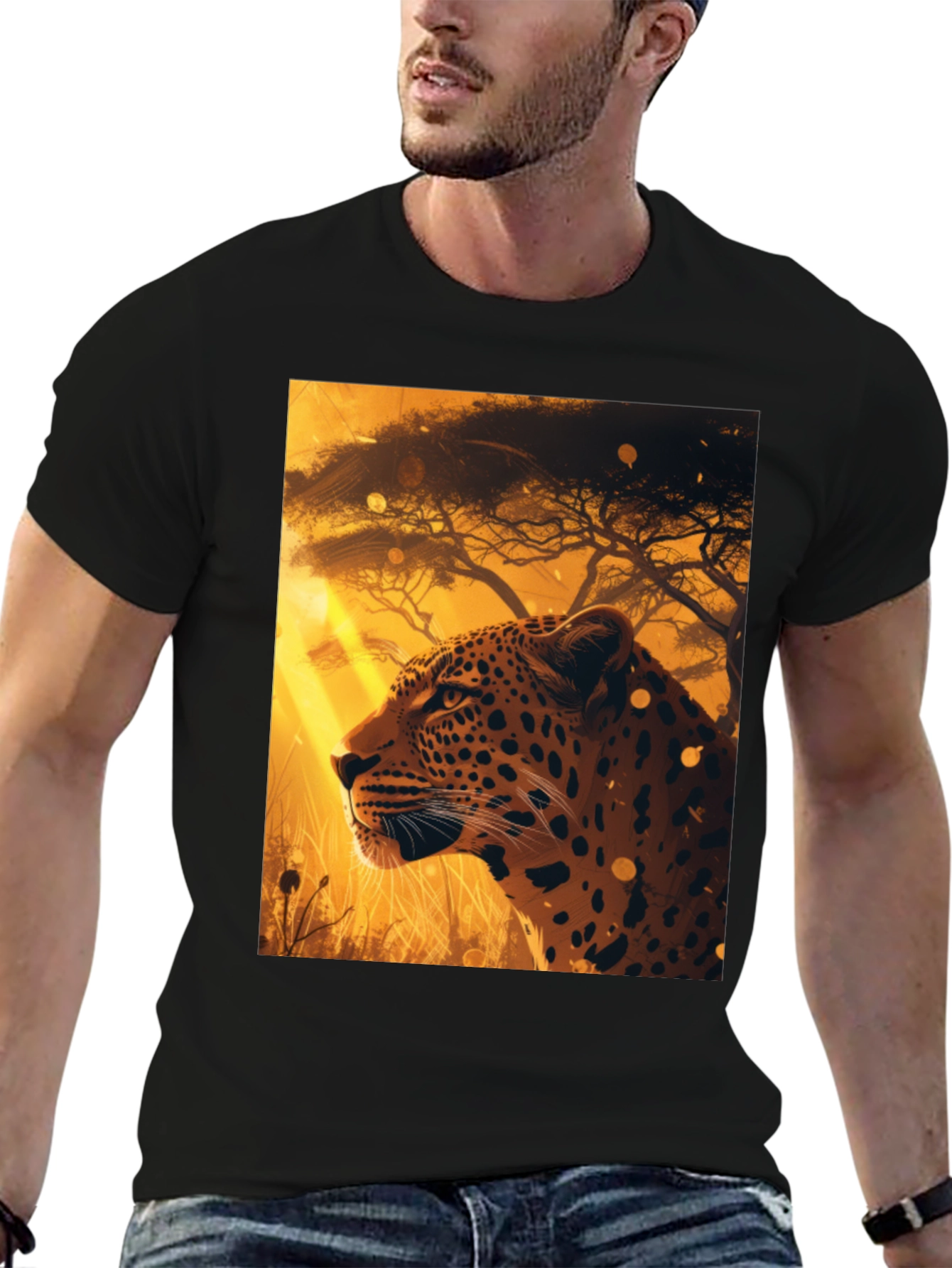 Leopard Graphic Tee - Wildlife Print