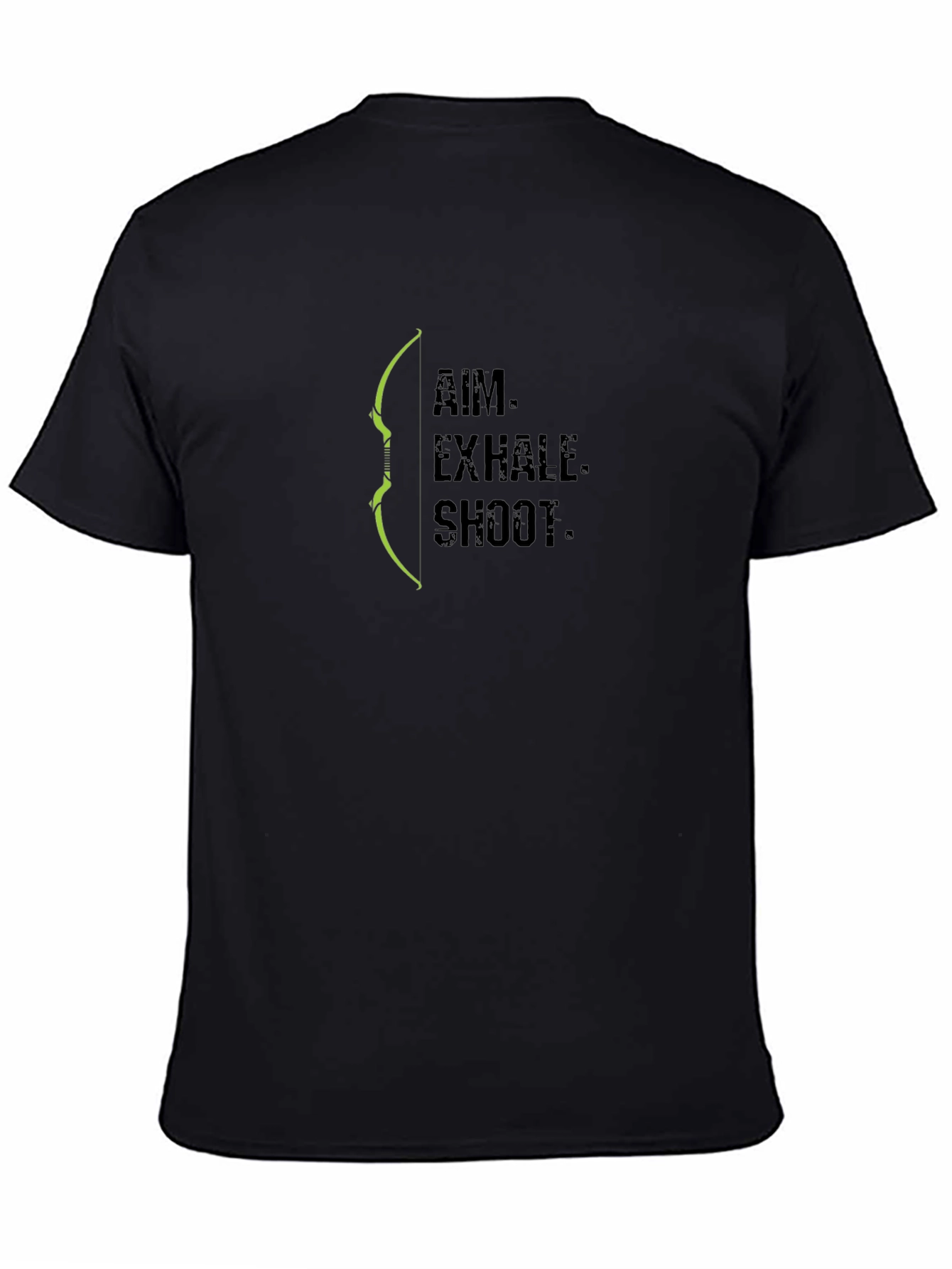 Archery Aim Exhale Shoot Black T-Shirt