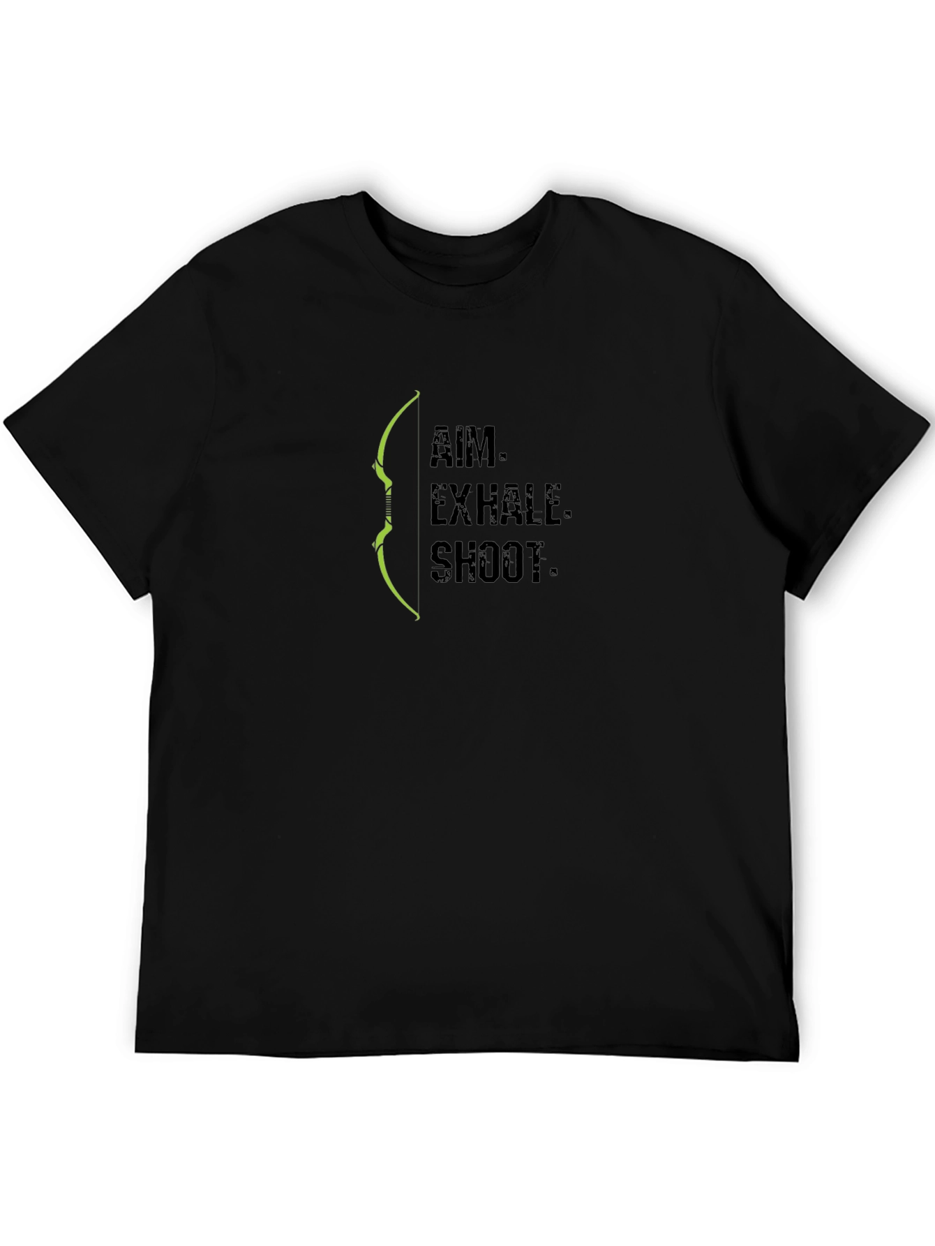 Archery Aim Exhale Shoot Black T-Shirt