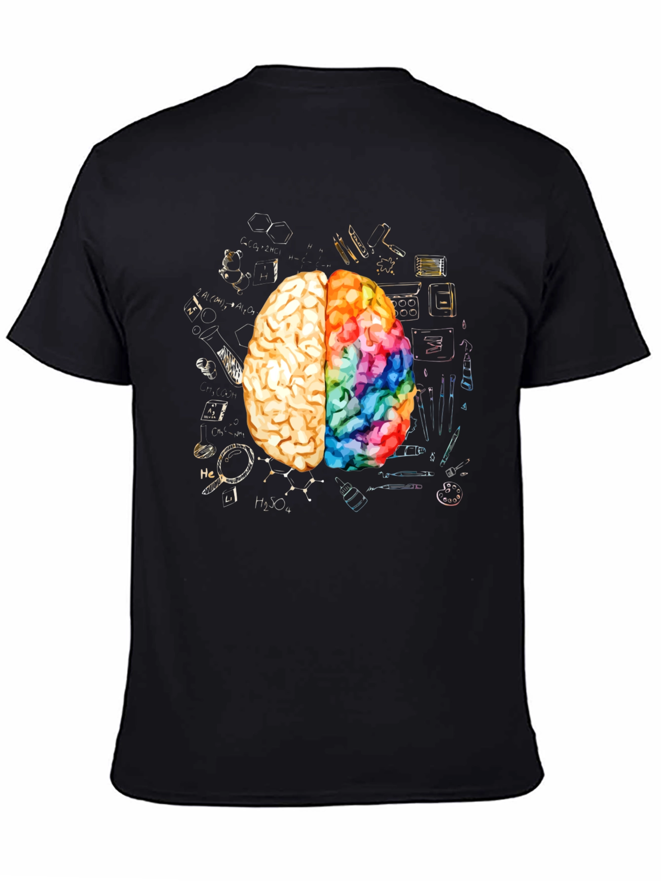 Creative Brain Graphic Tee - Artistic Mind T-Shirt