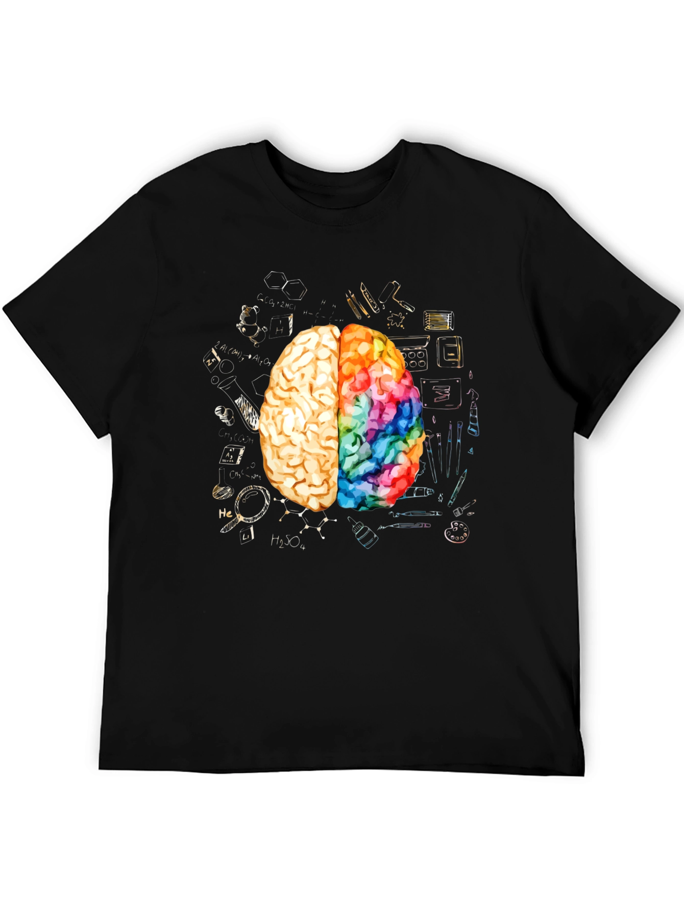 Creative Brain Graphic Tee - Artistic Mind T-Shirt